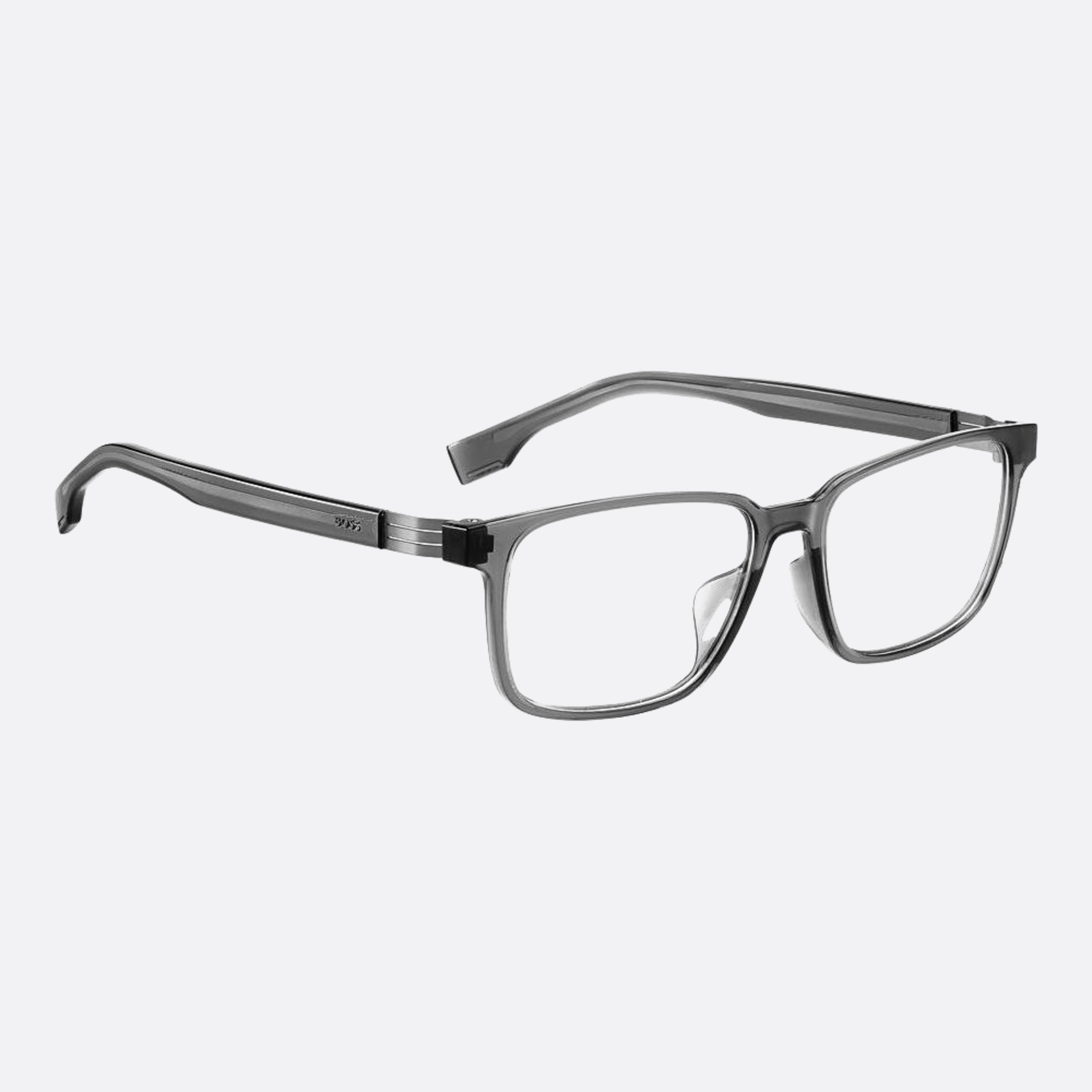 Boss 55mm Boss Kb7 Grey Geometric Men Eyeglasses - Lifestyle Shot