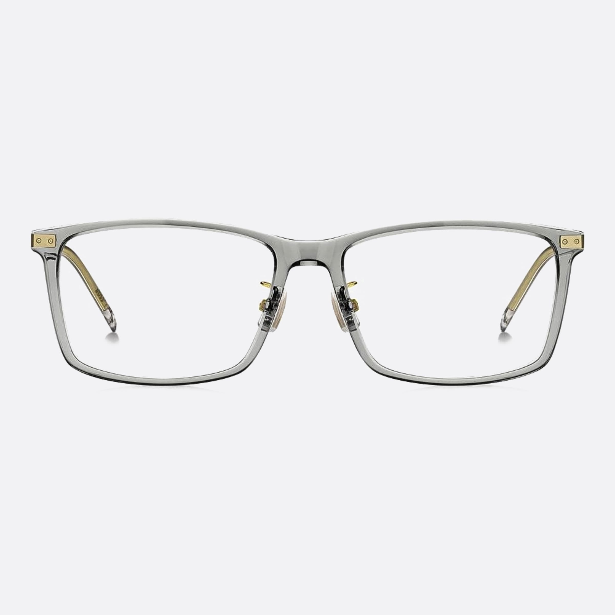 Boss 55mm Boss Ft3 Grey Geometric Men Eyeglasses - Main View