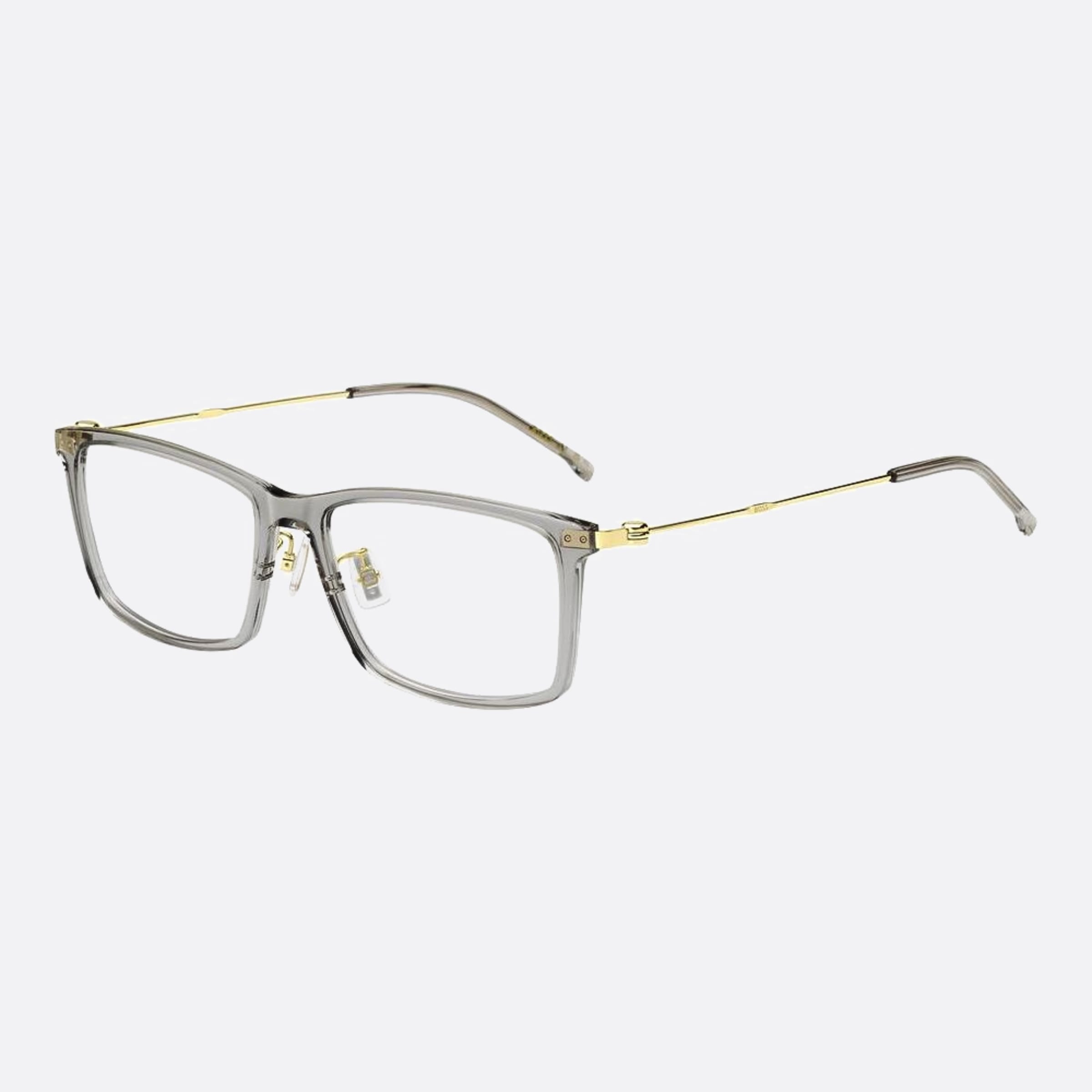 Boss 55mm Boss Ft3 Grey Geometric Men Eyeglasses - Side View