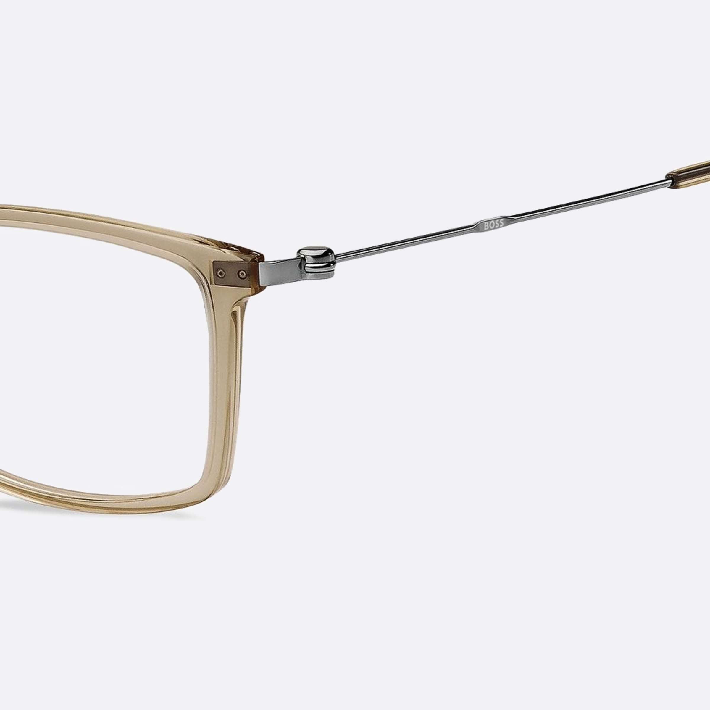 Boss 55mm Boss R1t Grey Geometric Men Eyeglasses - Detail View