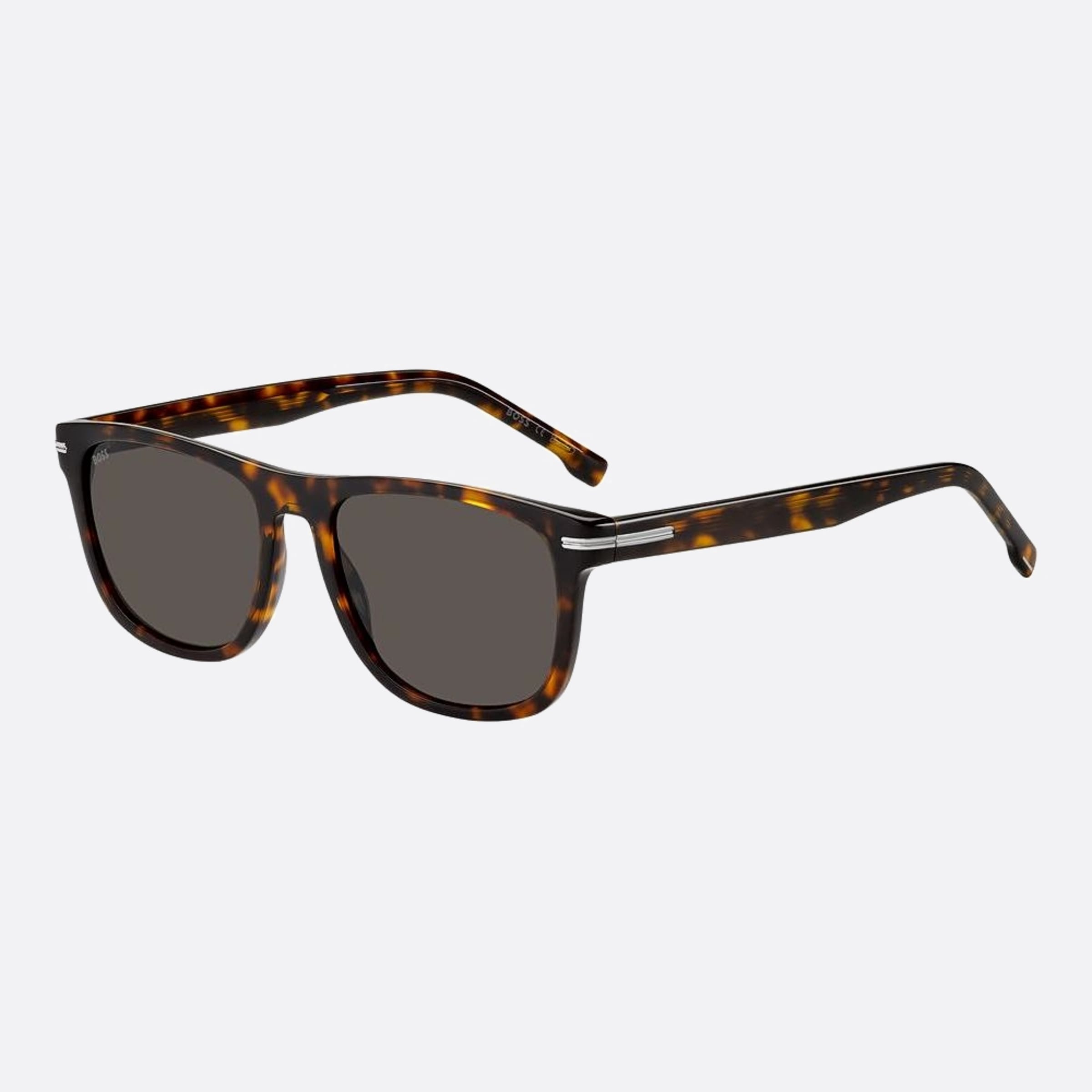 Boss 55mm Boss Havana Rectangle Men Sunglasses - Side View