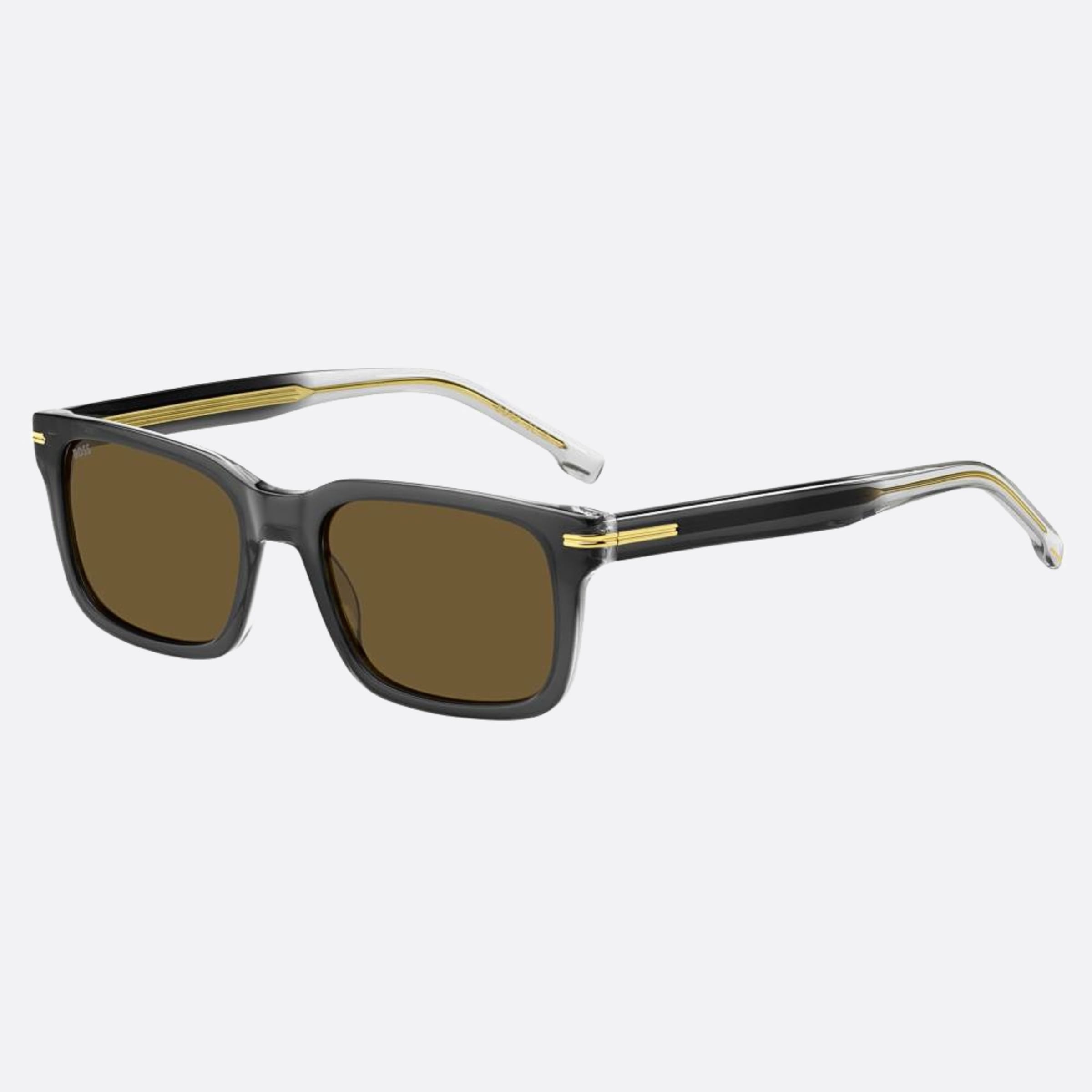 Boss 54mm Boss Kb7 Grey Squared Men Sunglasses - Side View