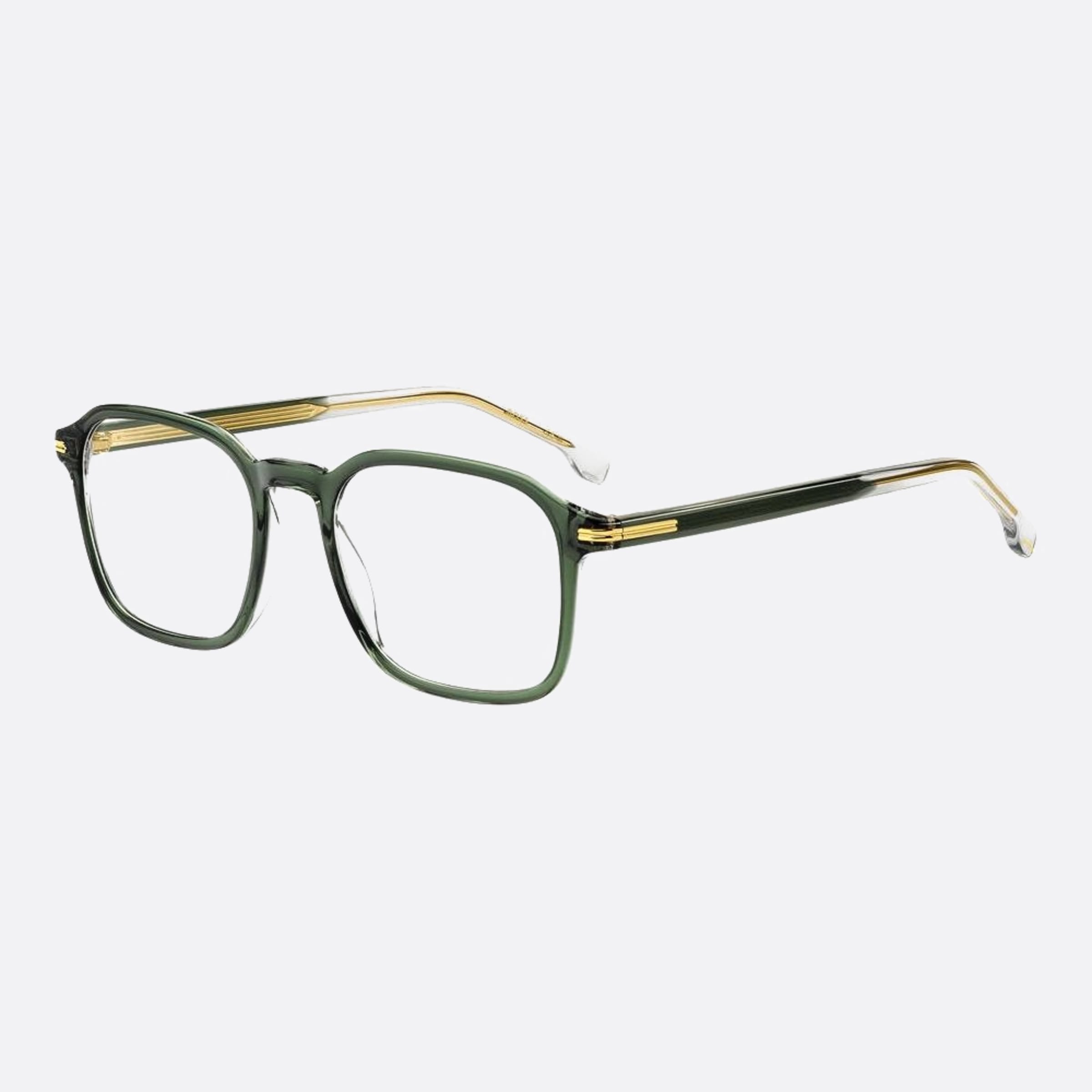 Boss 51mm Boss 1ed Green Geometric Men Eyeglasses - Side View