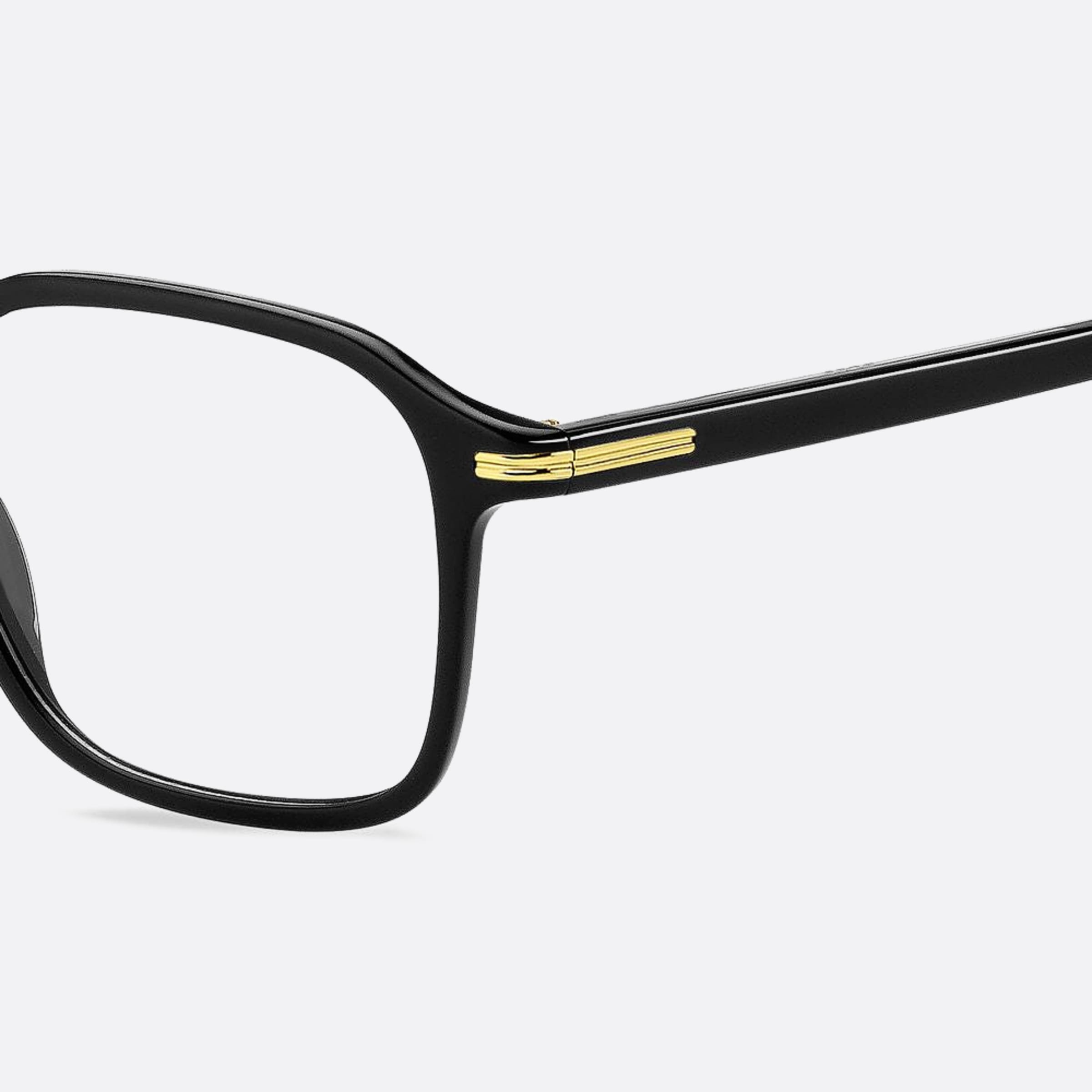 Boss 51mm Boss Black Geometric Men Eyeglasses - Side View