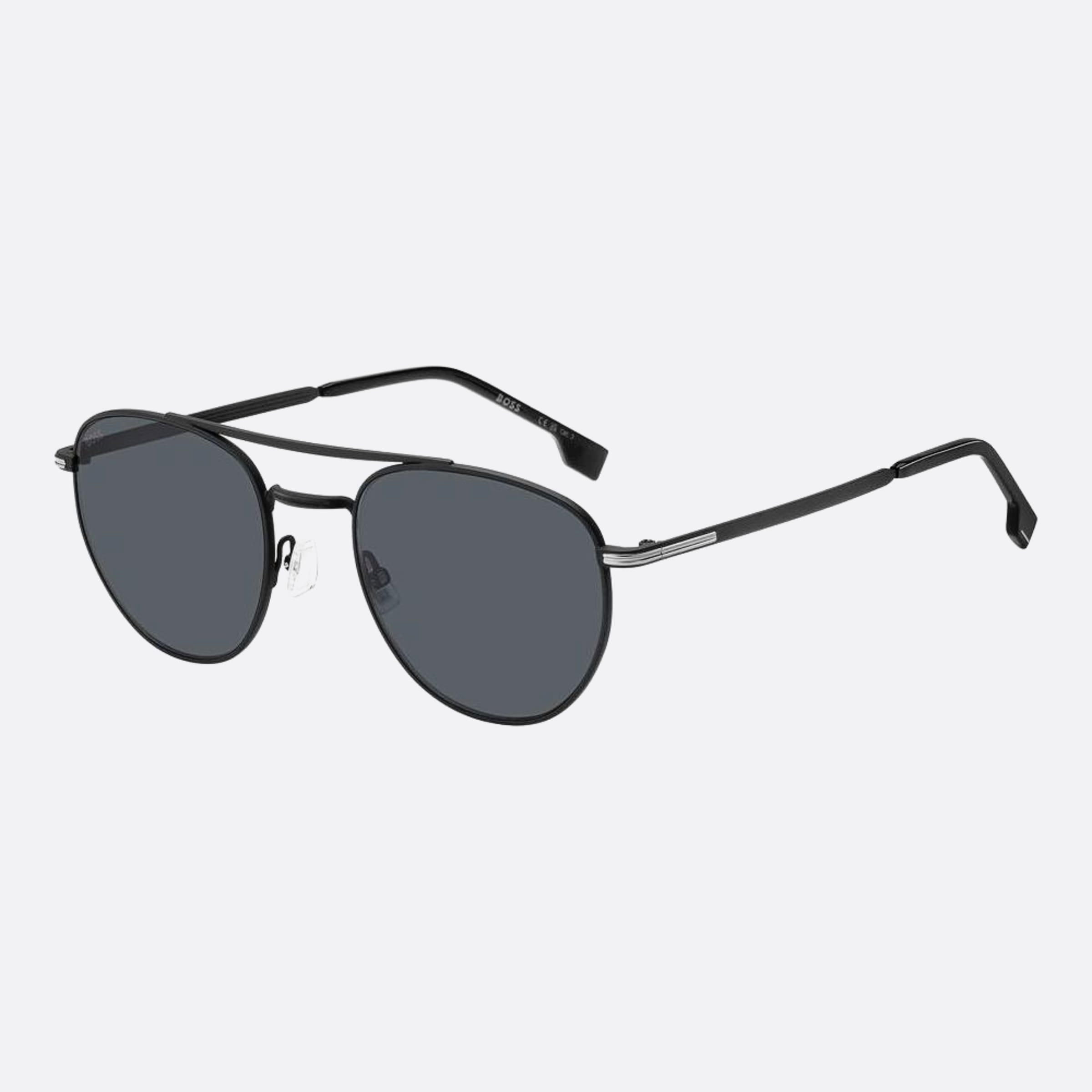 Boss 53mm Boss Black Pilot Men Sunglasses - Side View