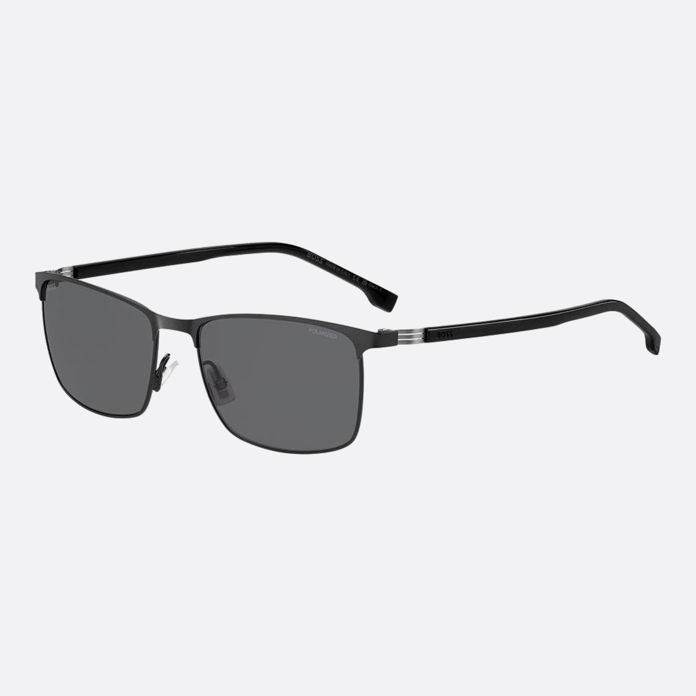 Boss 57mm Boss Svk Ruthenium Rectangle Polarized Men Sunglasses - Main View