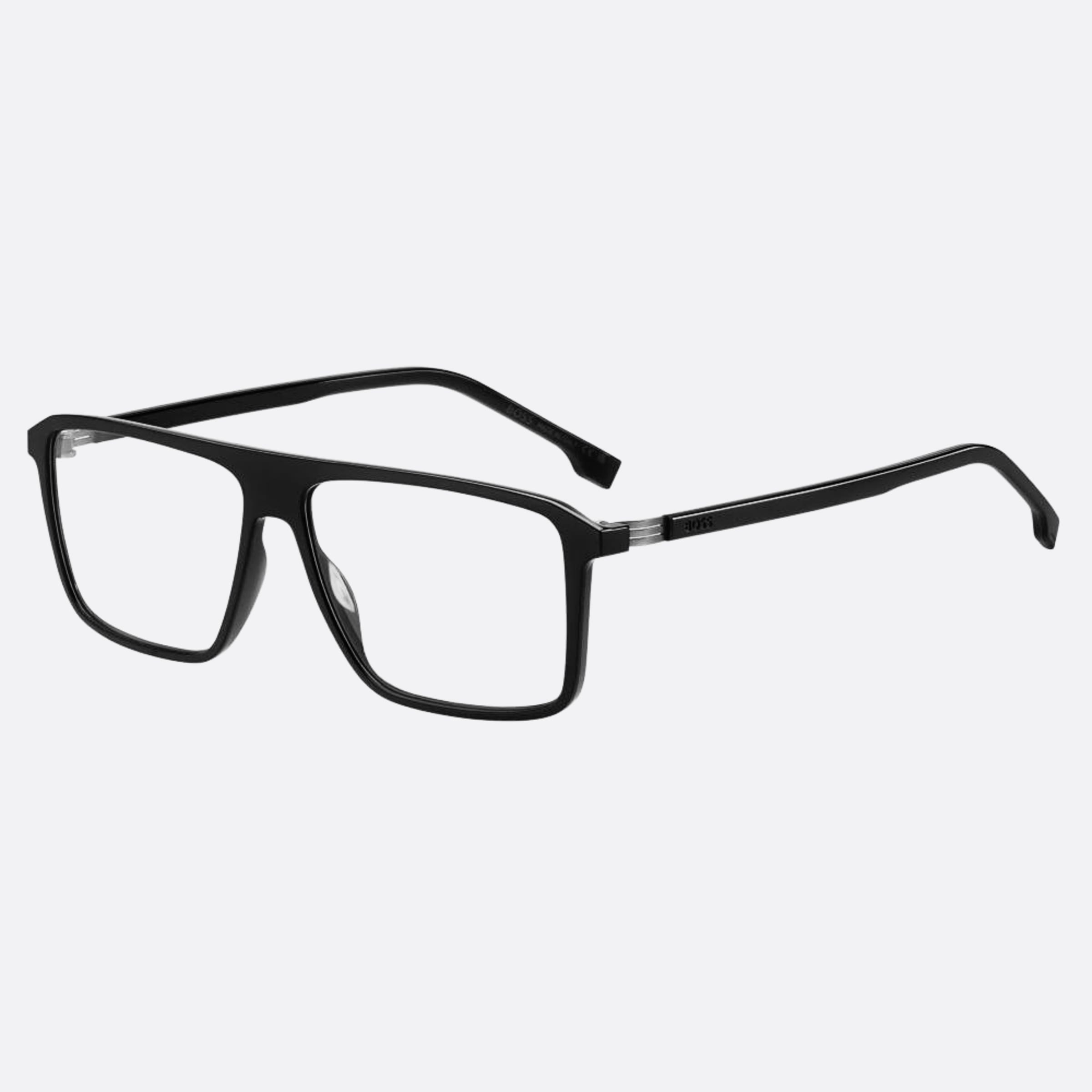 Boss 56mm Boss Black Squared Men Eyeglasses - Side View