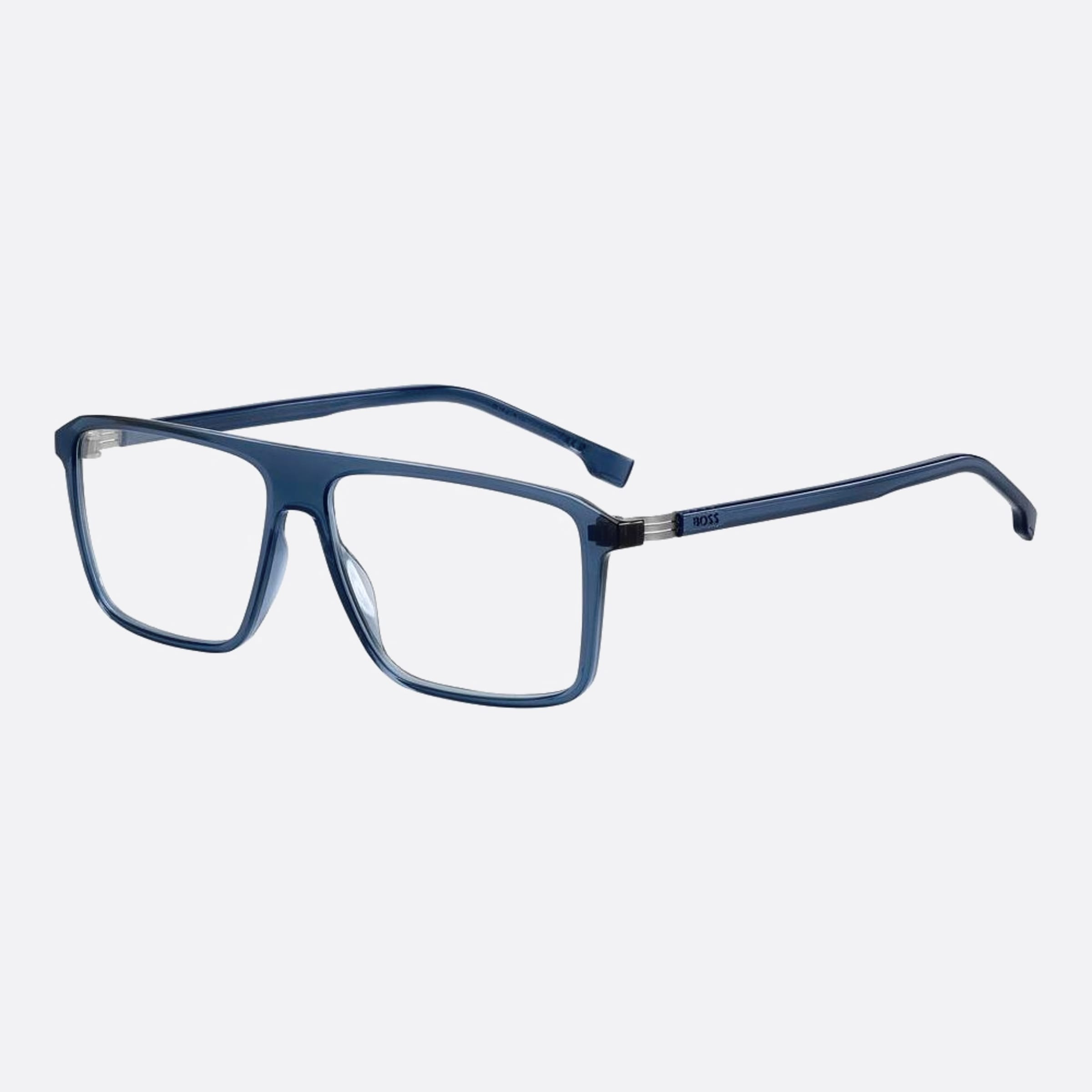Boss 56mm Boss Pjp Blue Squared Men Eyeglasses - Side View