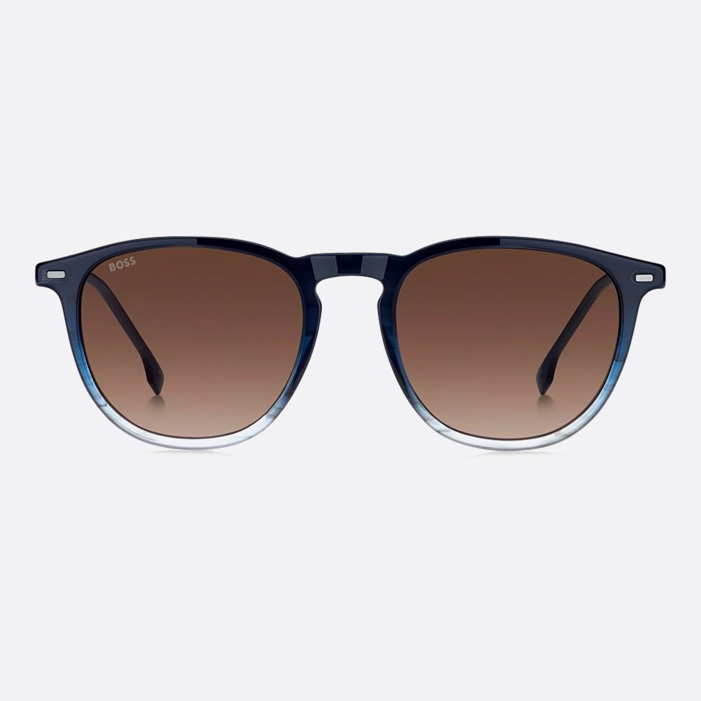 Boss 52mm Boss Qeu Blue Round Men Sunglasses - Main View