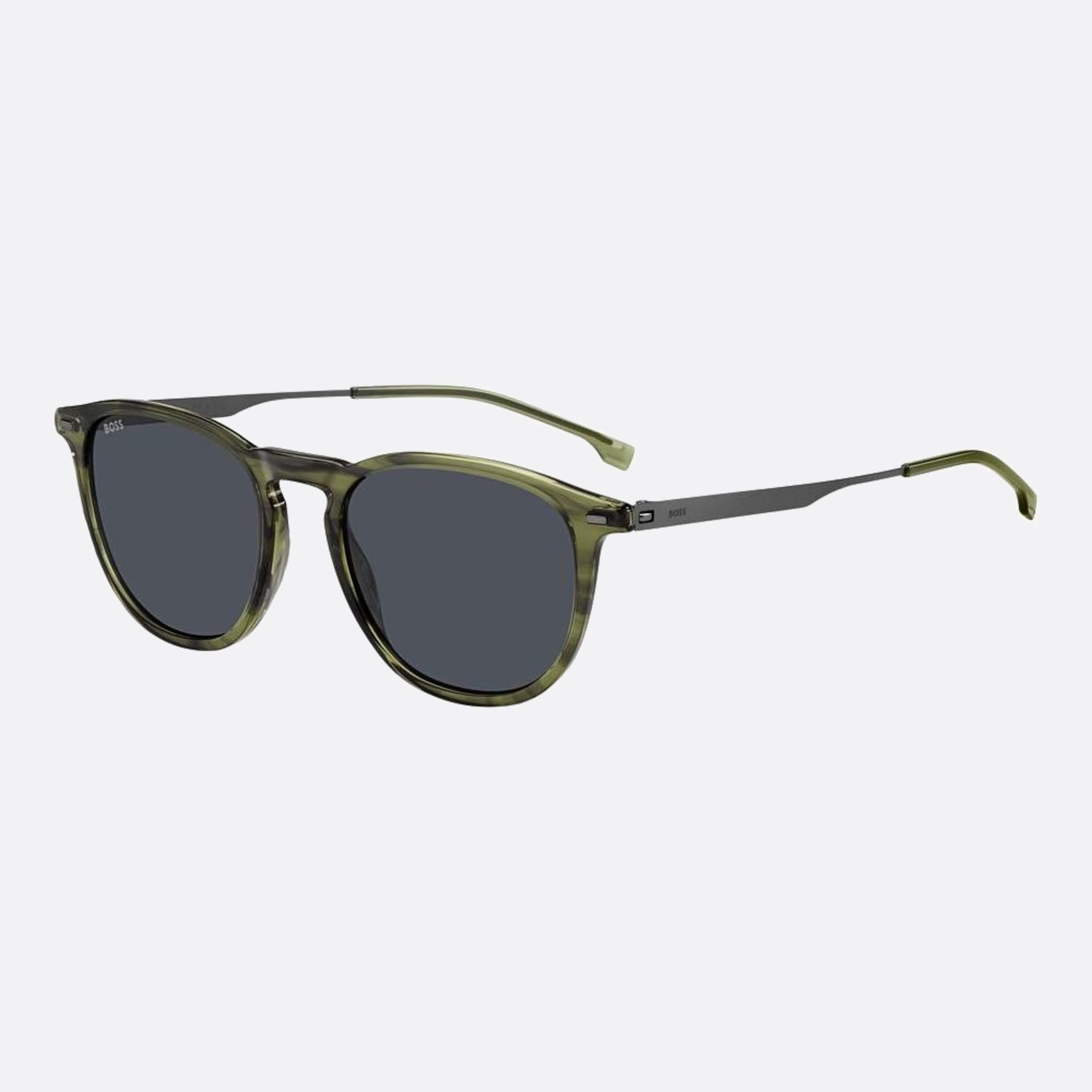 Boss 52mm Boss Xyg Green Round Men Sunglasses - Main View