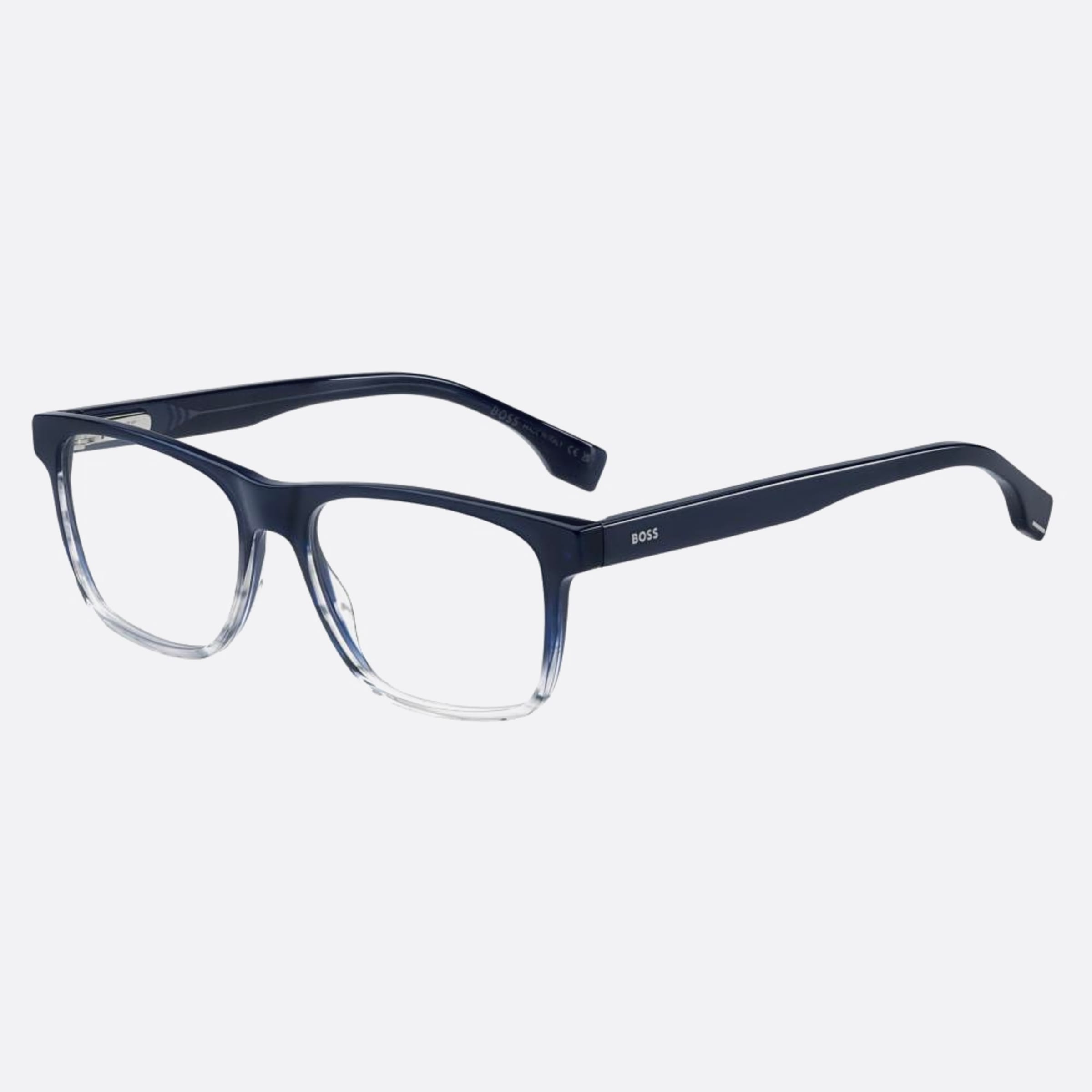 Boss 55mm Boss 38i Blue Squared Men Eyeglasses - Side View