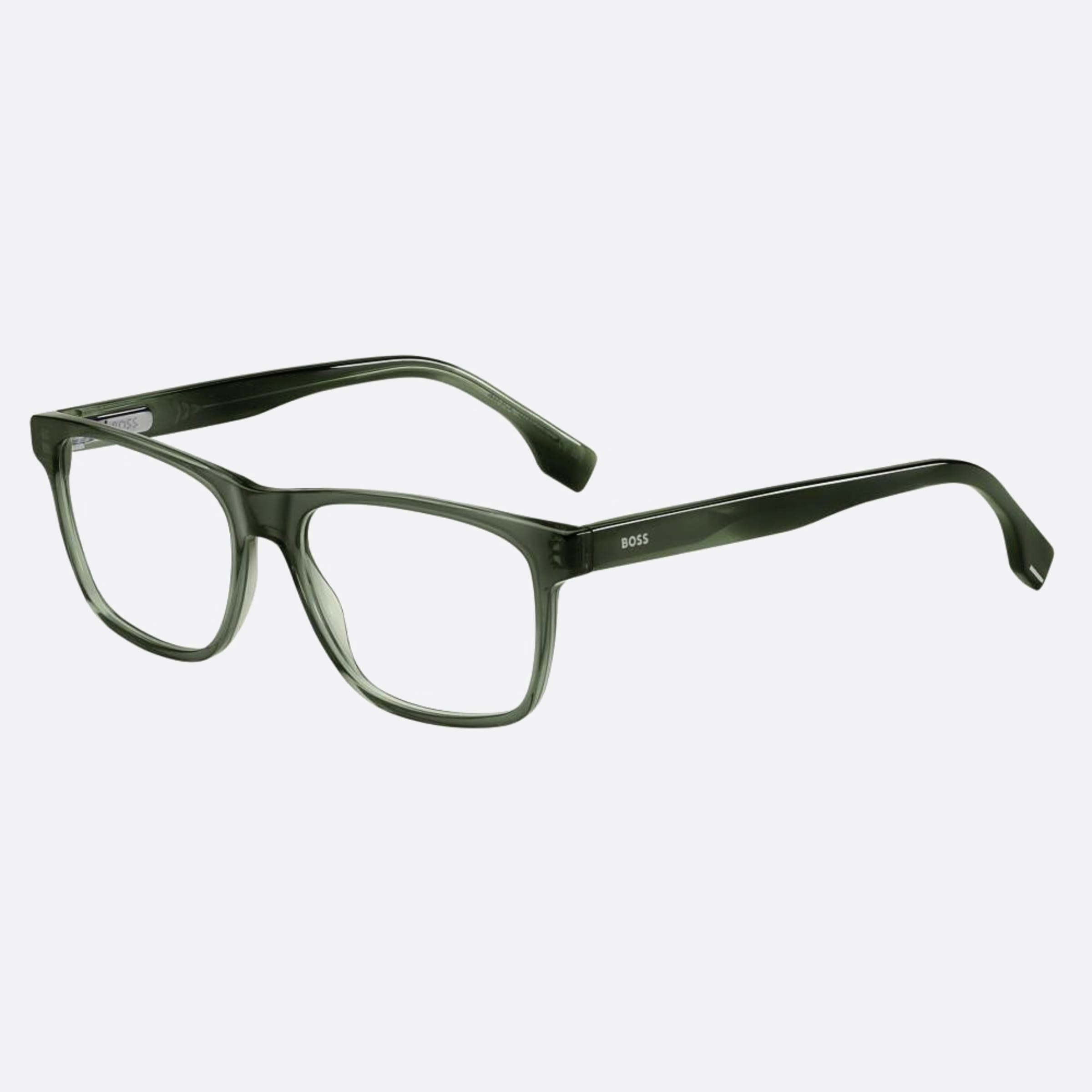 Boss 55mm Boss 6ak Green Squared Men Eyeglasses - Side View