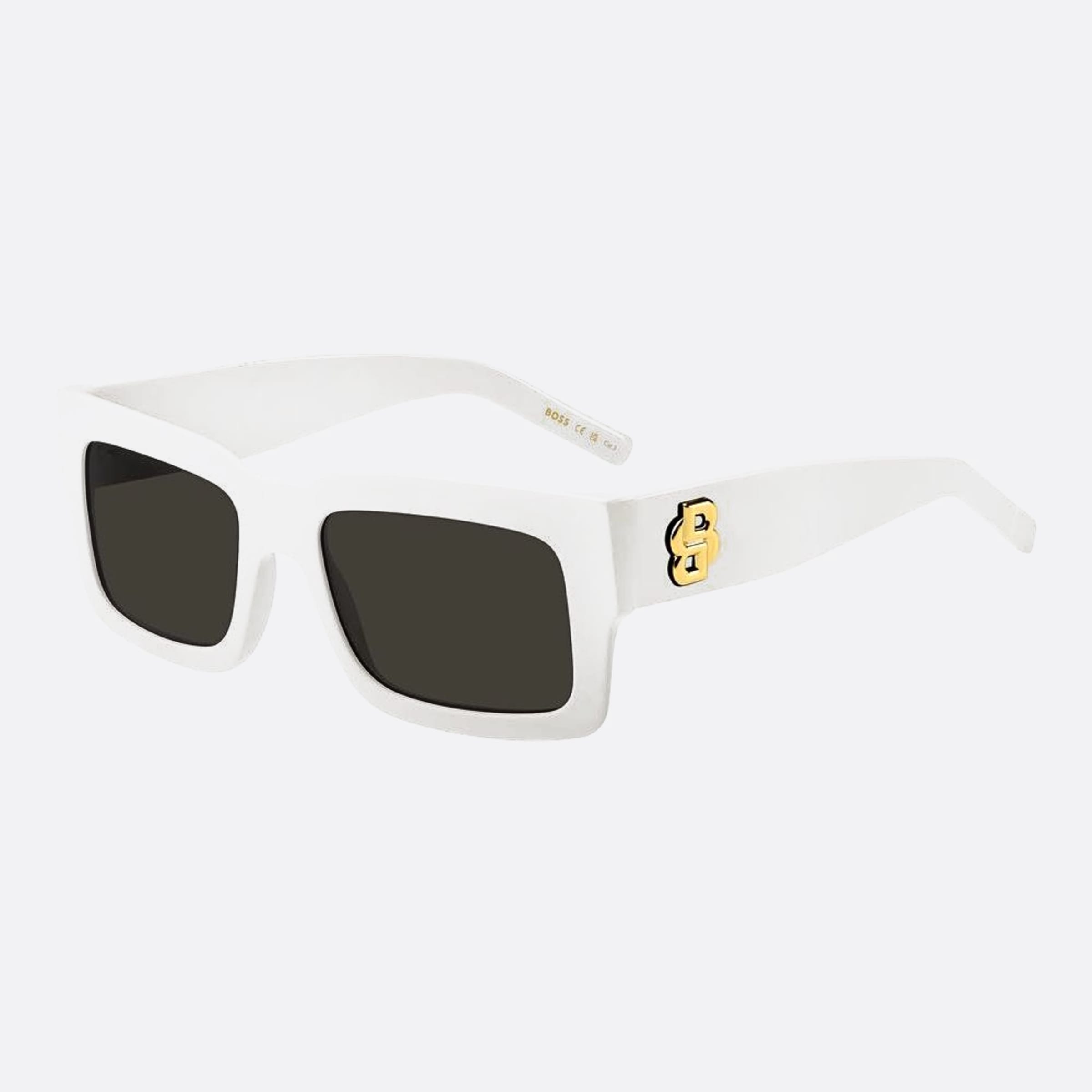 Boss 54mm Boss Vk6 White Squared Women Sunglasses - Side View