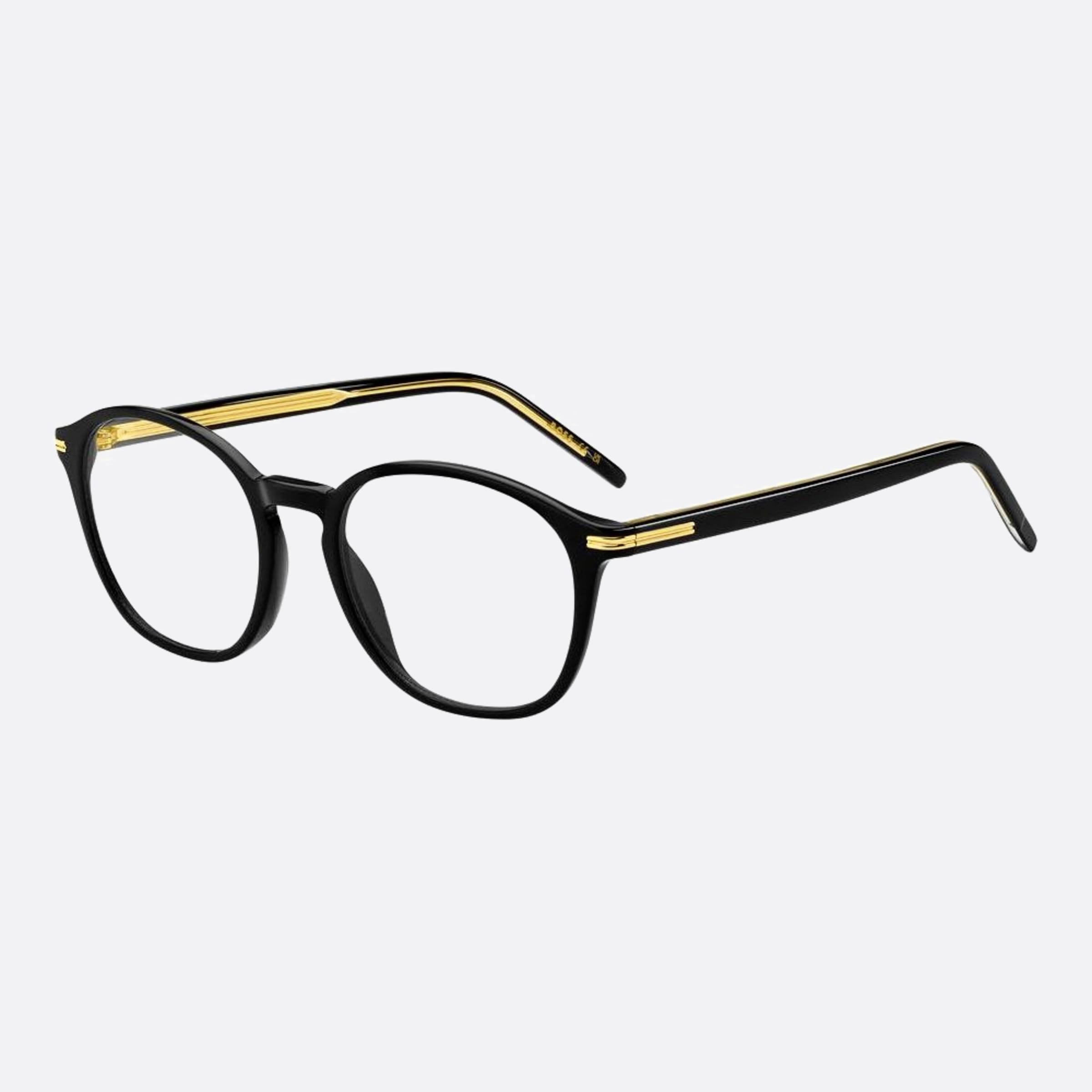 Boss 50mm Boss Black Round Women Eyeglasses - Side View