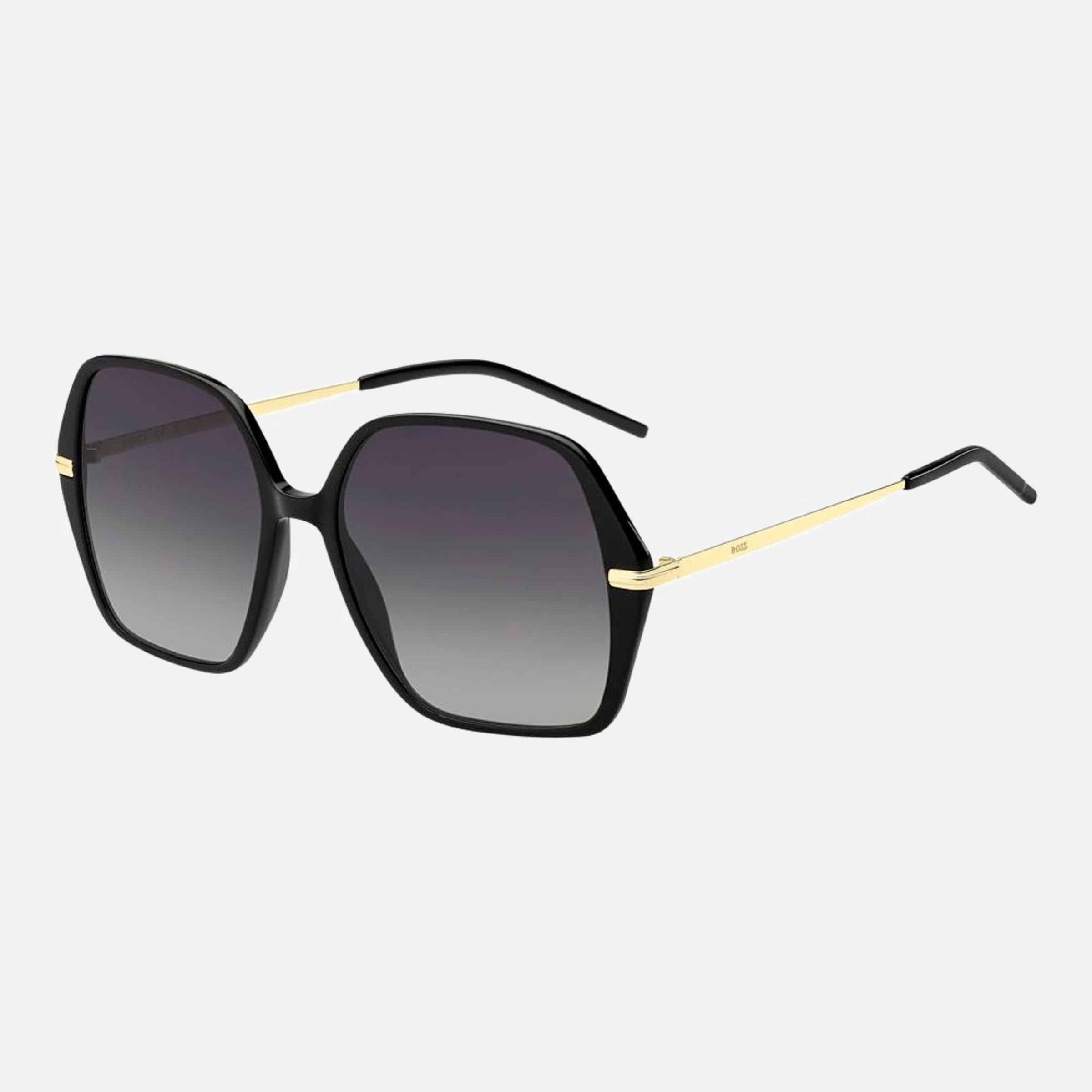 Boss 57mm Boss 2m2 Black Geometric Women Sunglasses - Side View