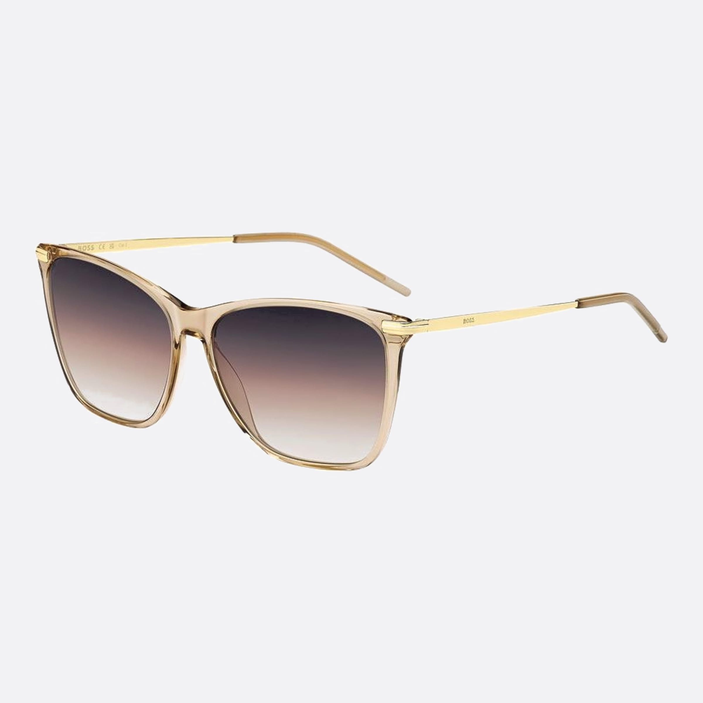 Boss 58mm Boss 84a Transparent Squared Women Sunglasses - Side View