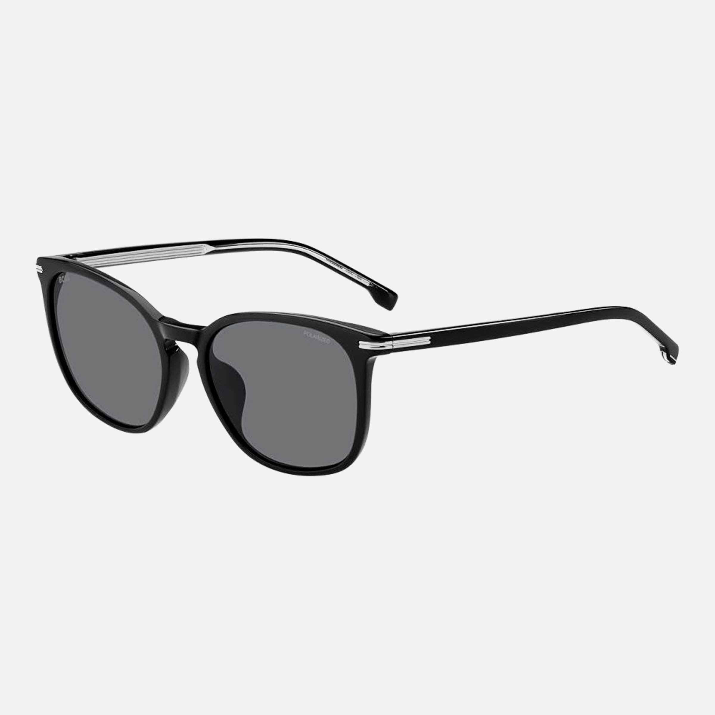 Boss 56mm Boss Black Pantos Polarized Men Sunglasses - Side View