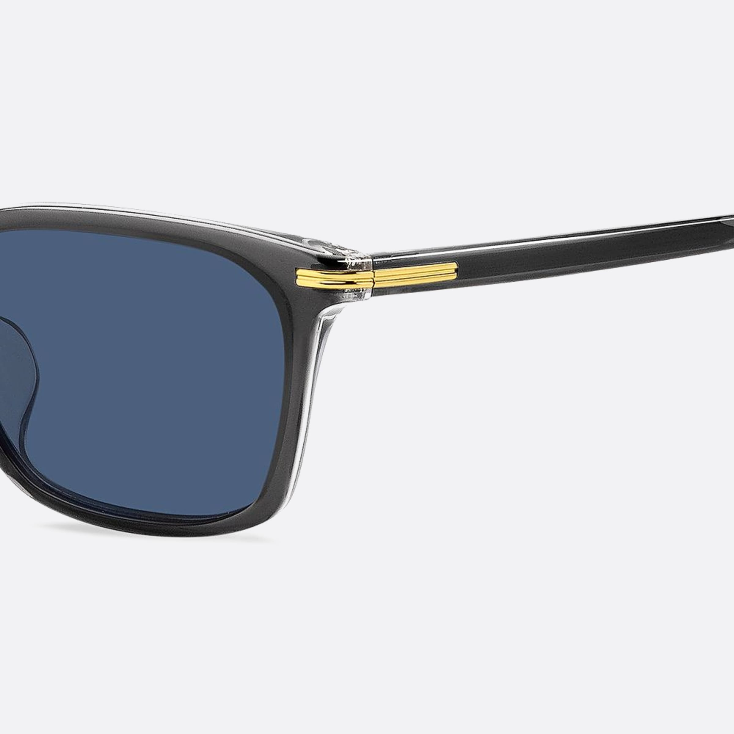Boss 56mm Boss Kb7 Grey Squared Men Sunglasses - Side View