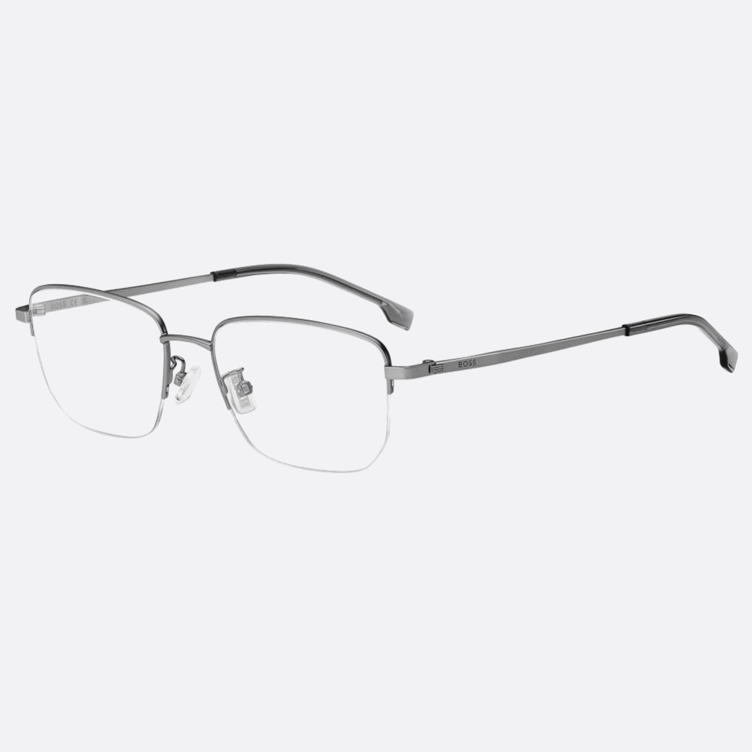 Boss 54mm Boss R81 Ruthenium Rectangle Men Eyeglasses - Side View