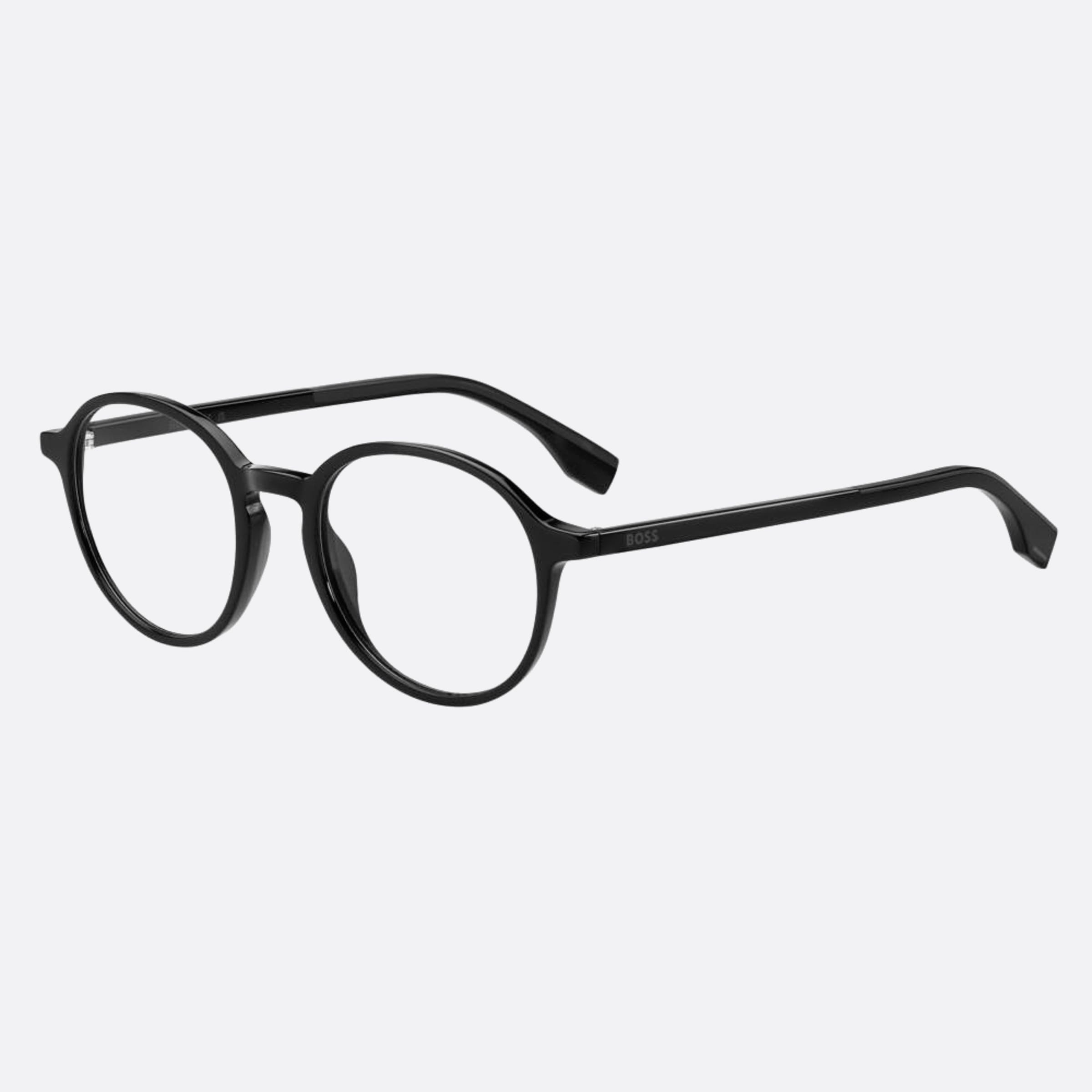 Boss 46mm Boss Black Round Unisex Eyeglasses - Side View