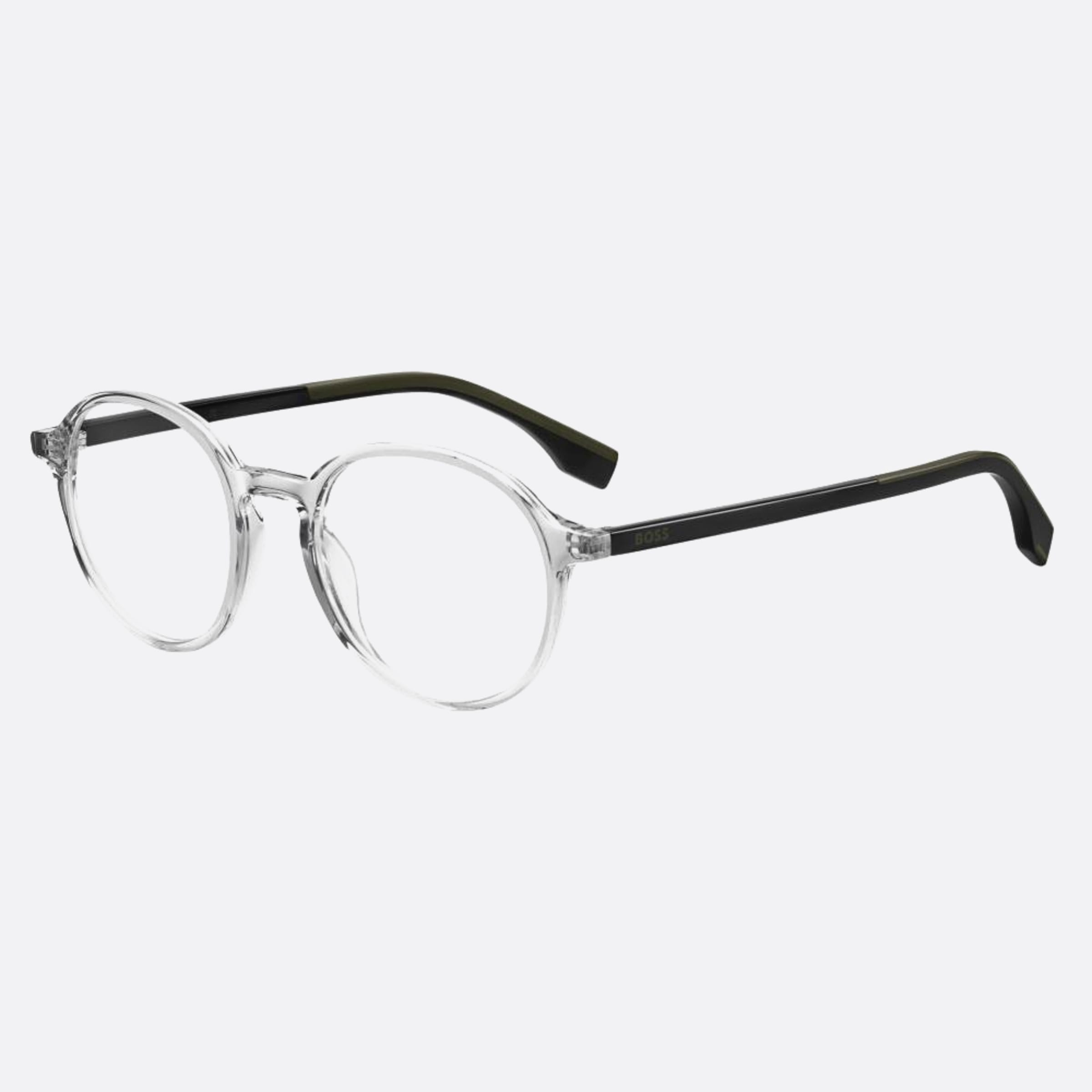 Boss 46mm Boss Kb7 Grey Round Unisex Eyeglasses - Side View