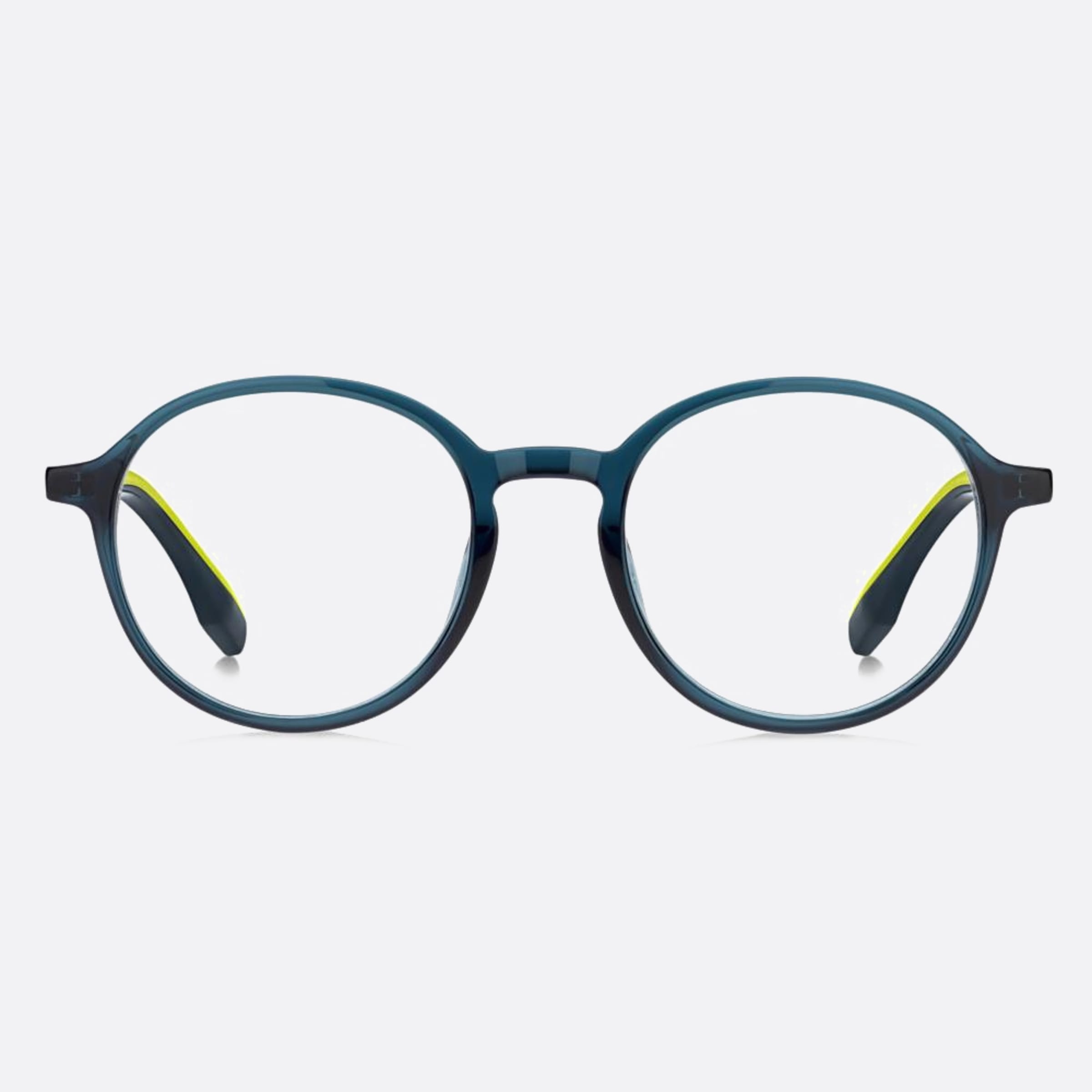 Boss 46mm Boss Zi9 Transparent Round Unisex Eyeglasses - Main View