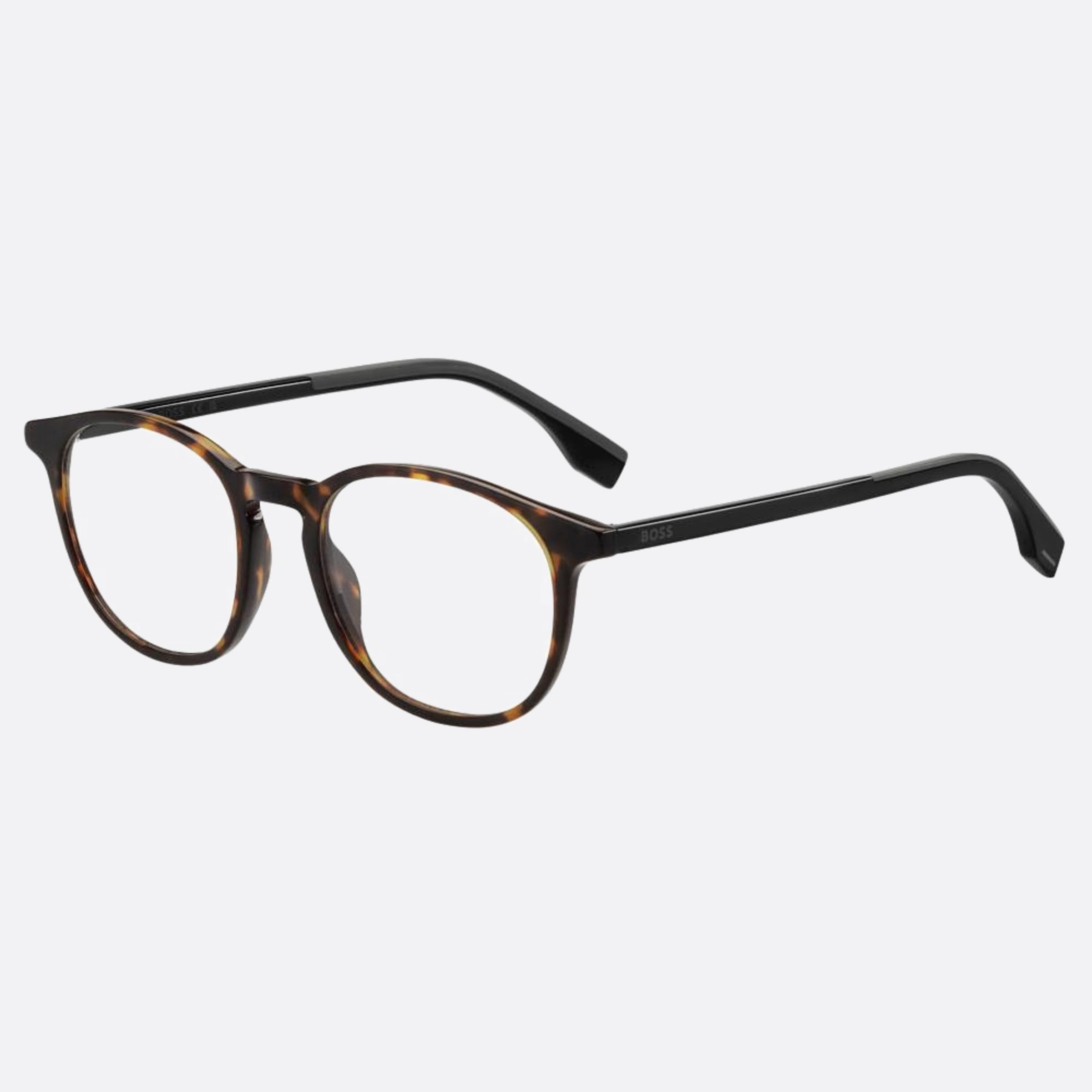 Boss 47mm Boss Havana Round Unisex Eyeglasses - Side View