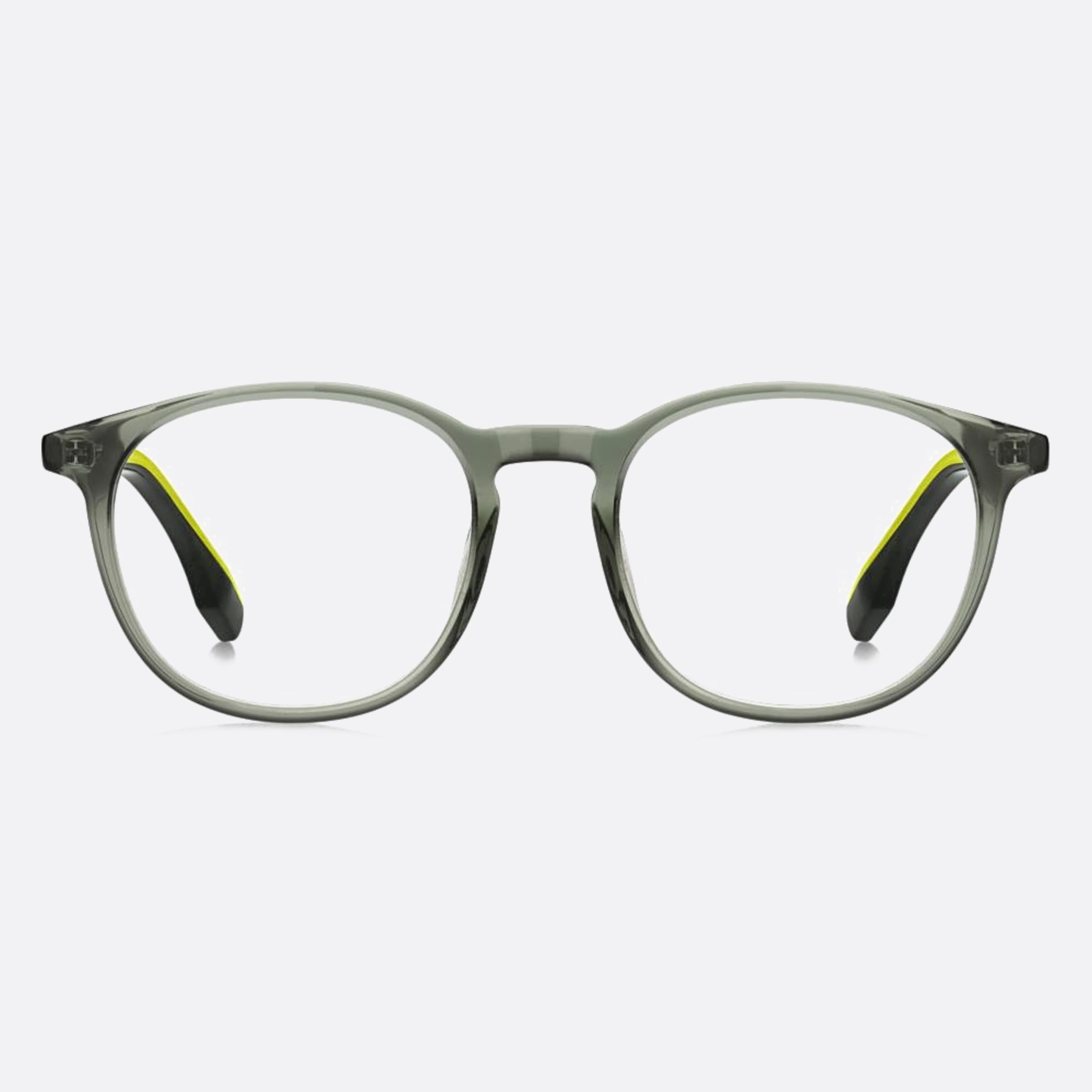 Boss 47mm Boss 1ed Green Round Unisex Eyeglasses - Main View