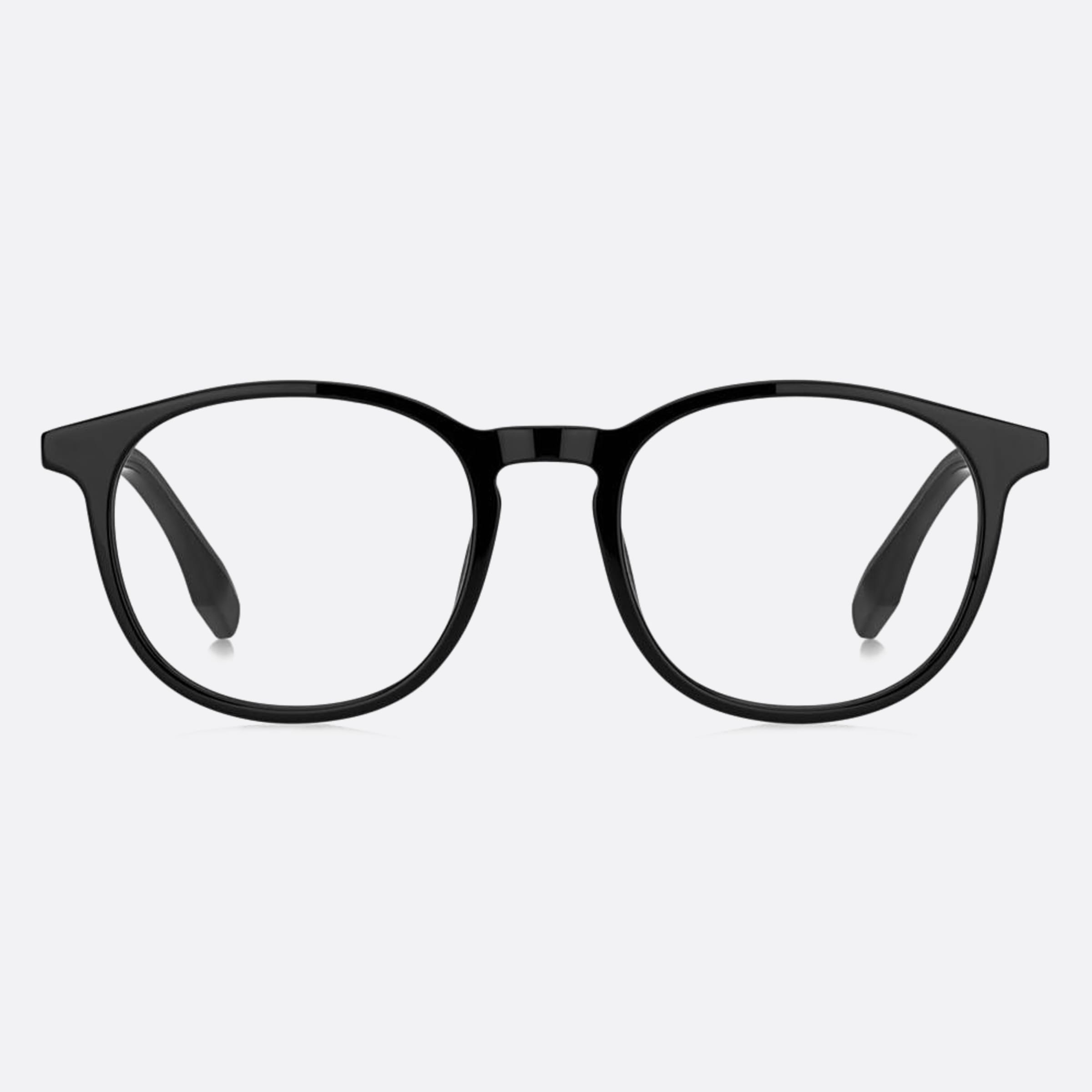 Boss 47mm Boss Black Round Unisex Eyeglasses - Main View