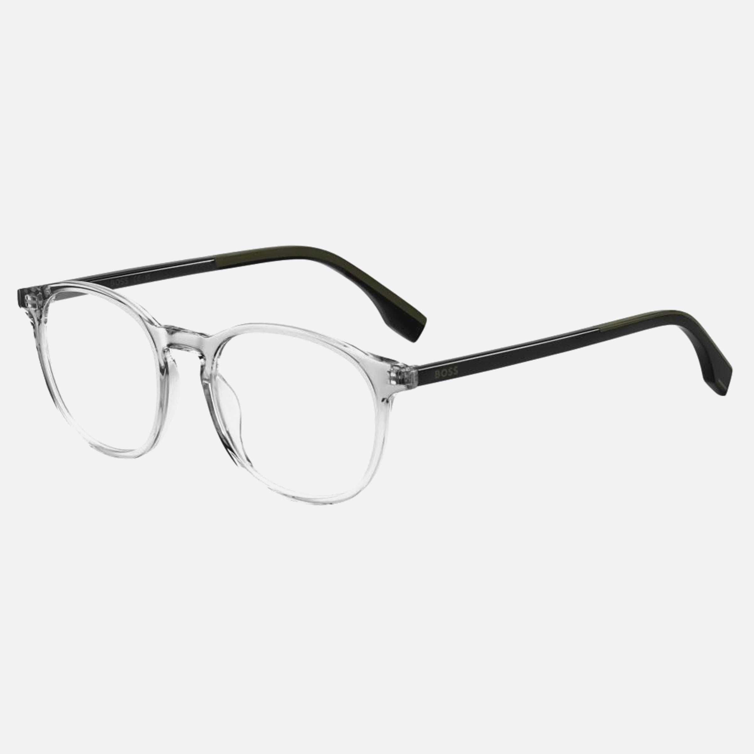 Boss 47mm Boss Kb7 Yellow Round Unisex Eyeglasses - Side View