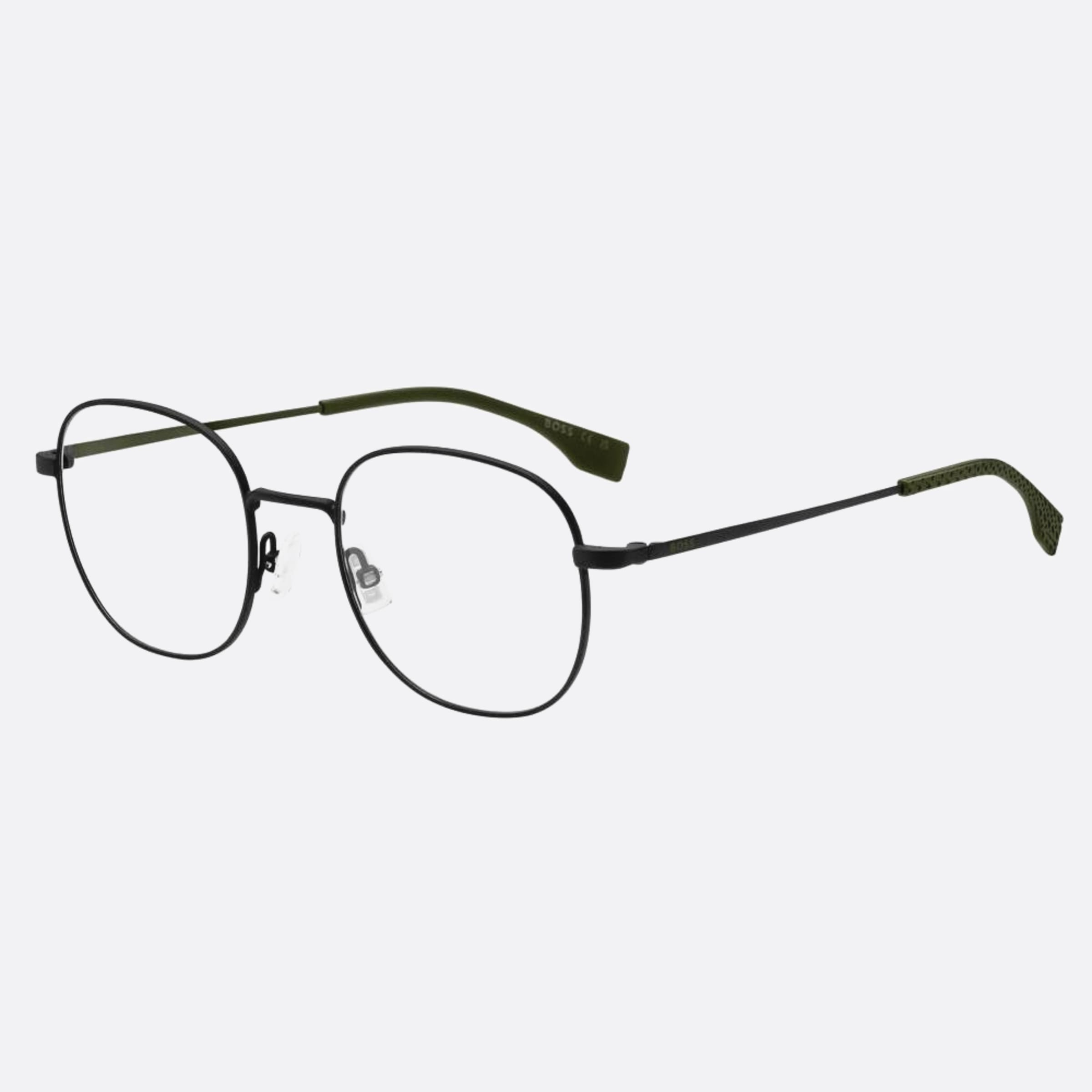 Boss 48mm Boss 7zj Black Round Unisex Eyeglasses - Side View