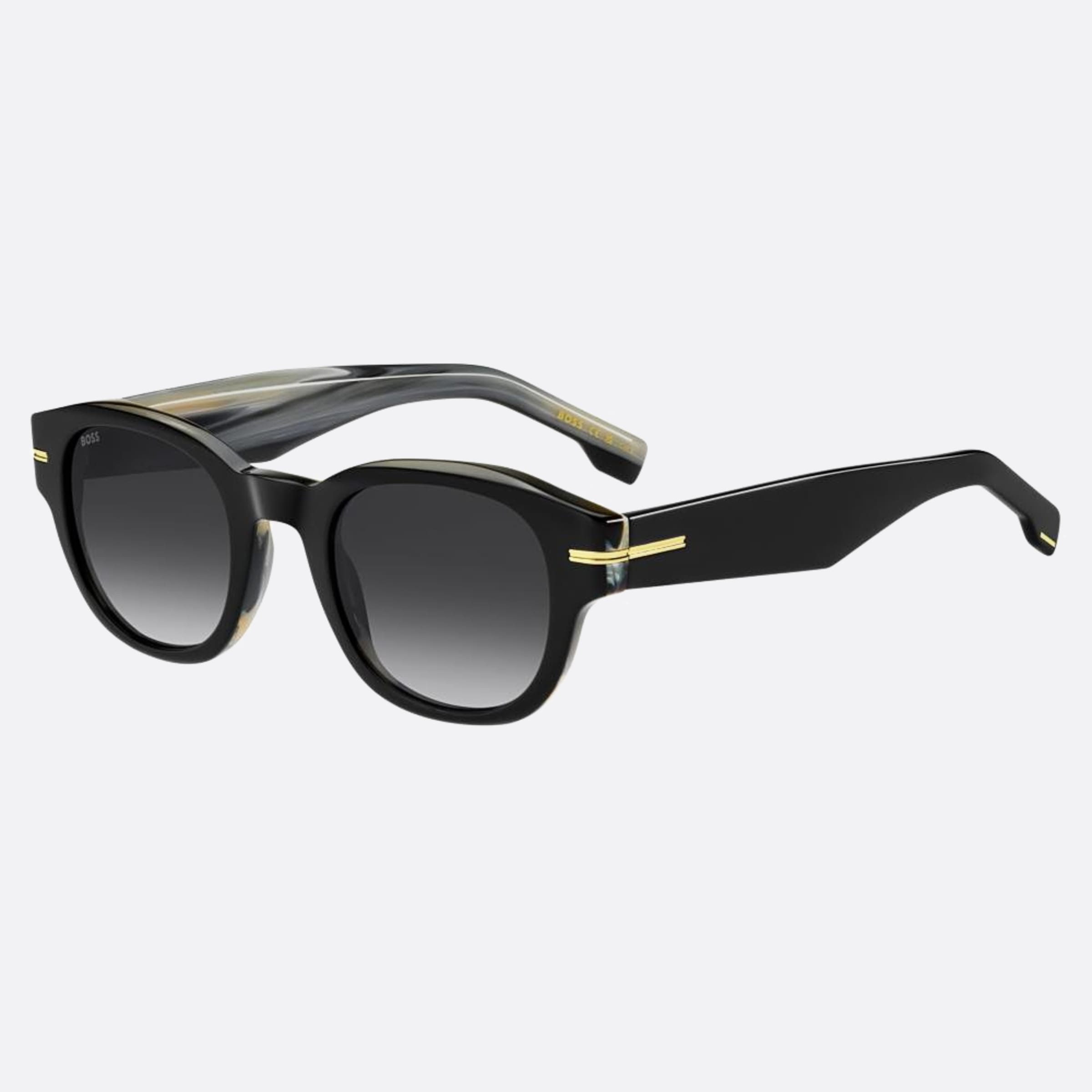 Boss 48mm Boss Qf6 Black Pantos Men Sunglasses - Side View