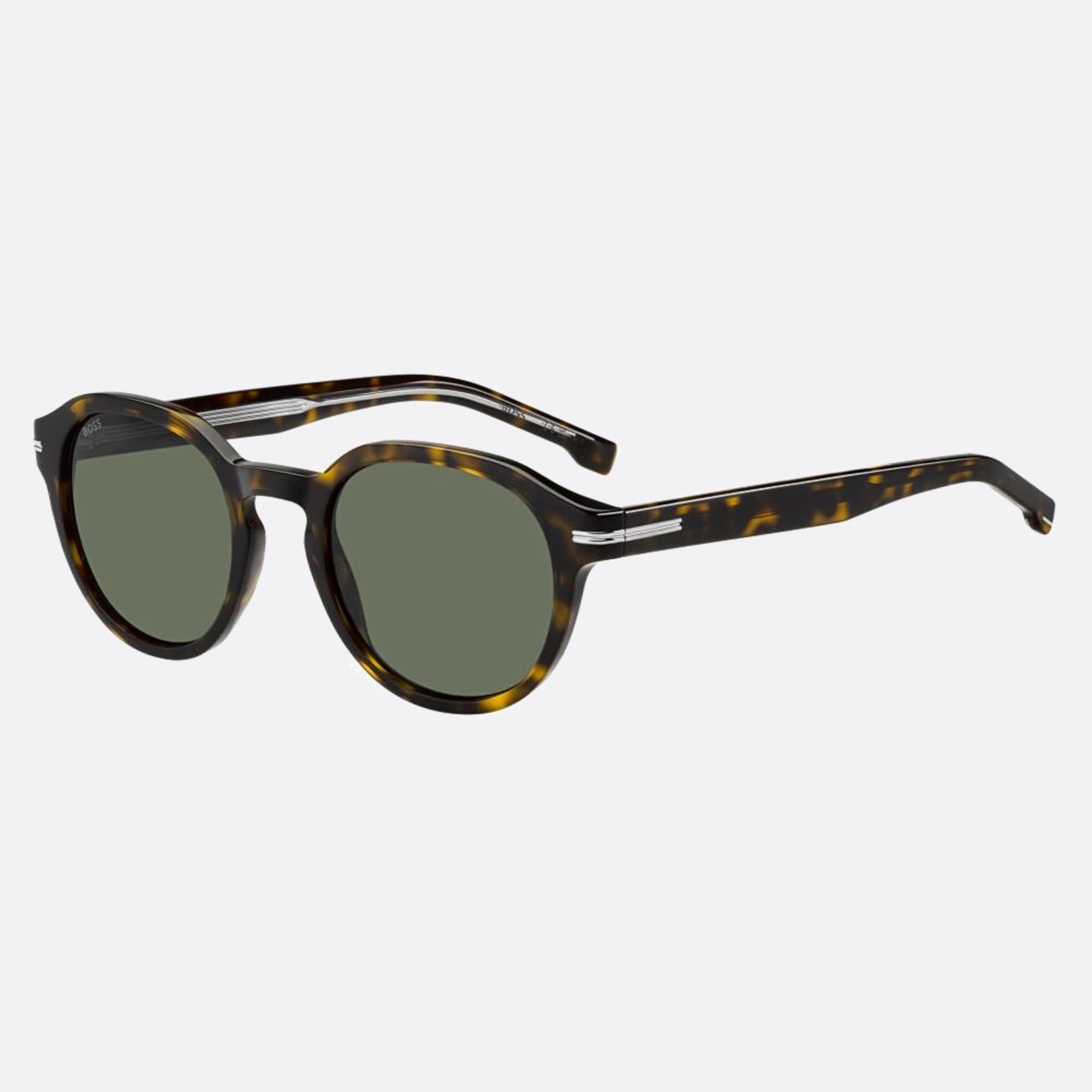 Boss 50mm Boss Havana Round Men Sunglasses - Side View