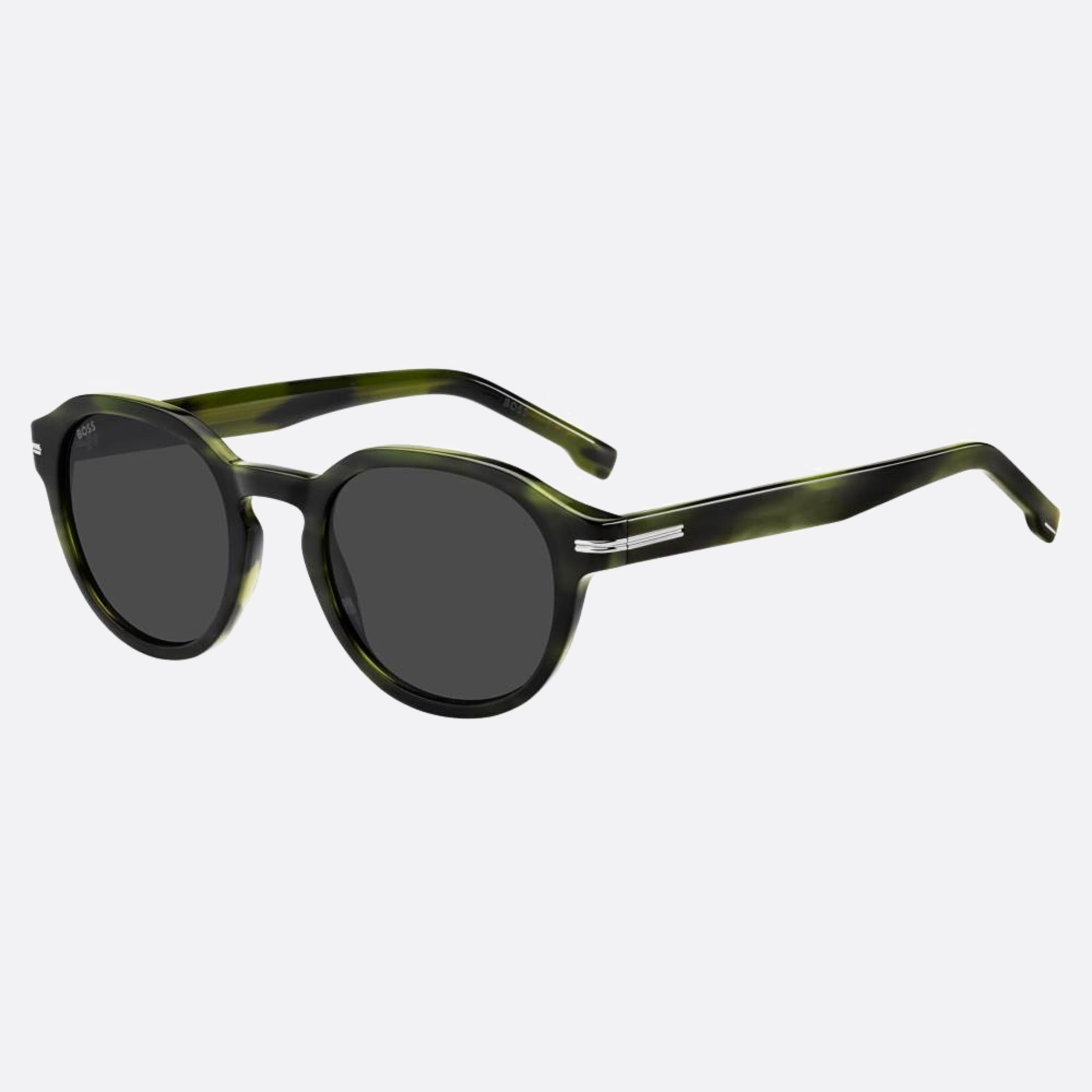 Boss 50mm Boss 6ak Green Round Men Sunglasses - Side View