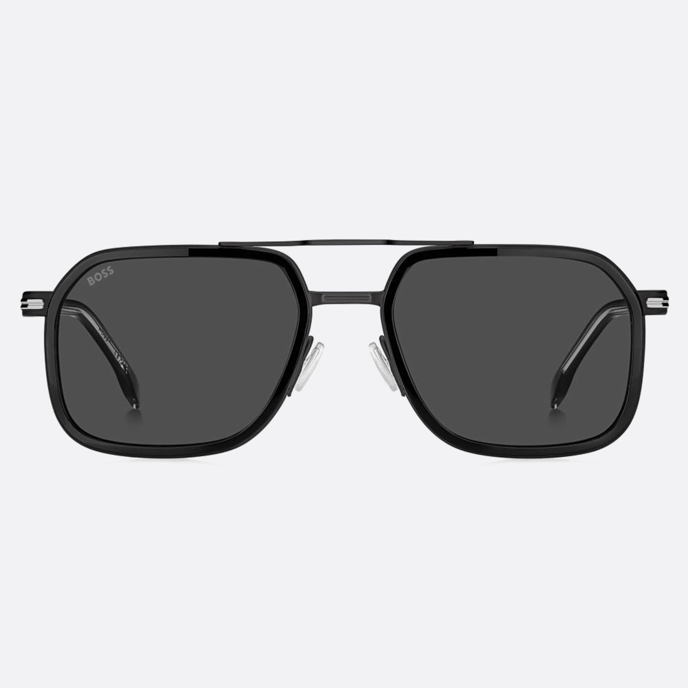 Boss 55mm Boss Black Geometric Men Sunglasses - Main View