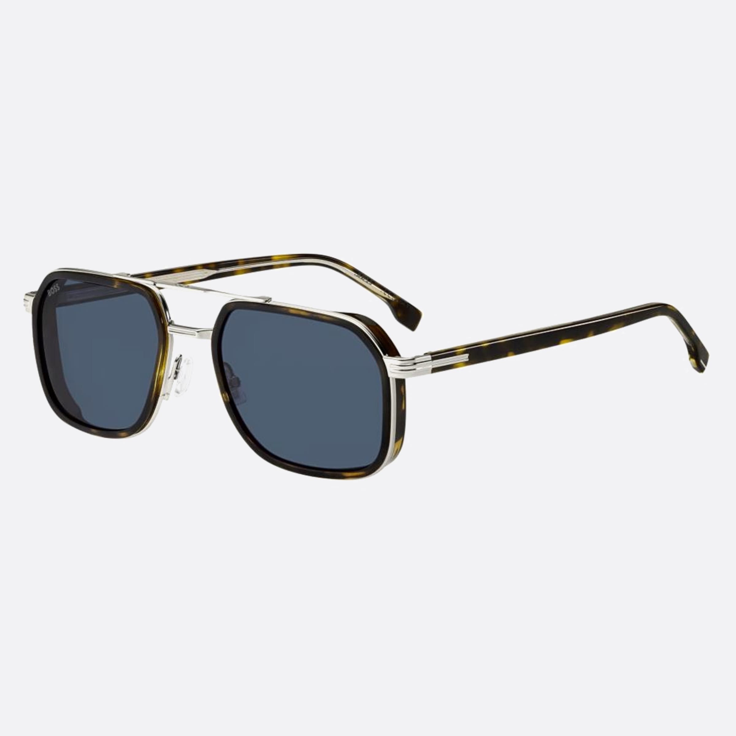 Boss 55mm Boss 9g0 Havana Geometric Men Sunglasses - Side View