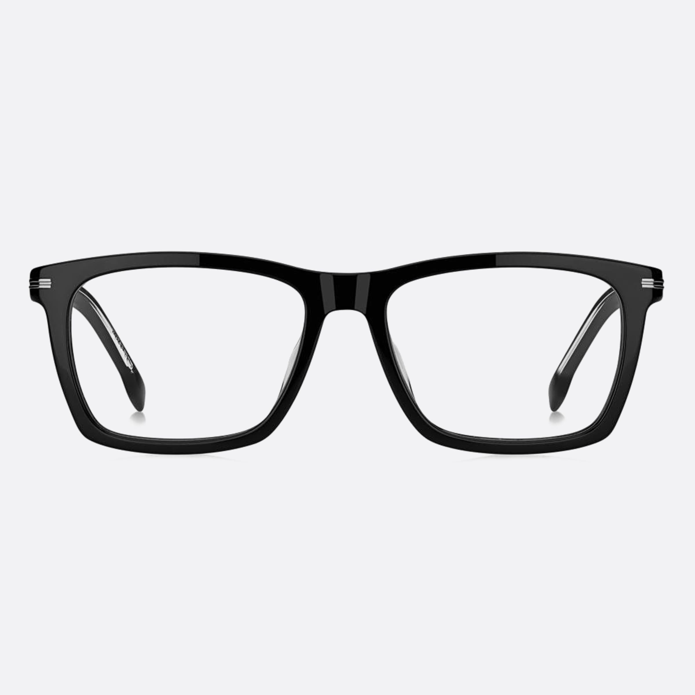Boss 55mm Boss With Clip Black Squared Polarized Men Sunglasses - Main View