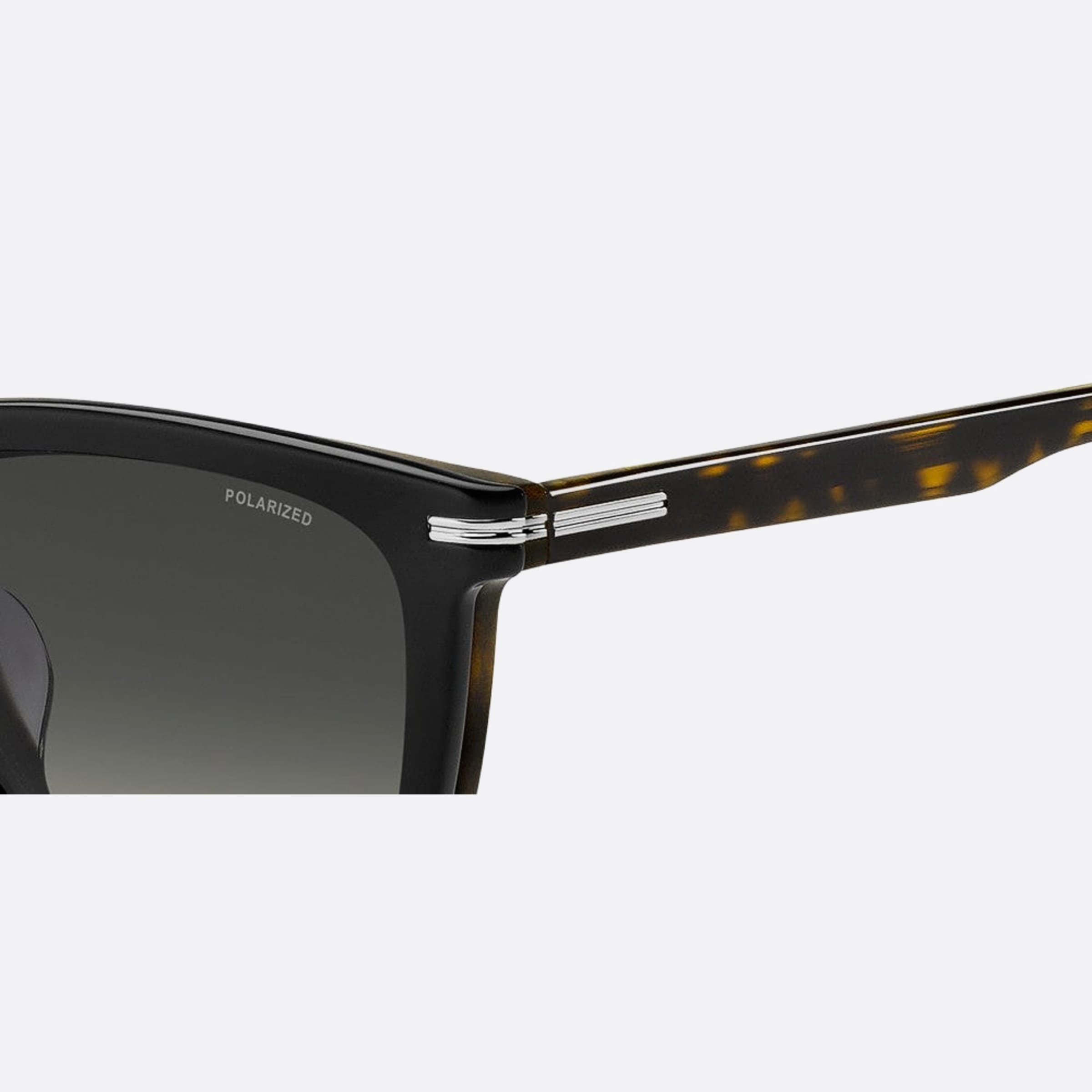 Boss 55mm Boss With Clip Wr7 Havana Squared Polarized Men Sunglasses - Lifestyle Shot