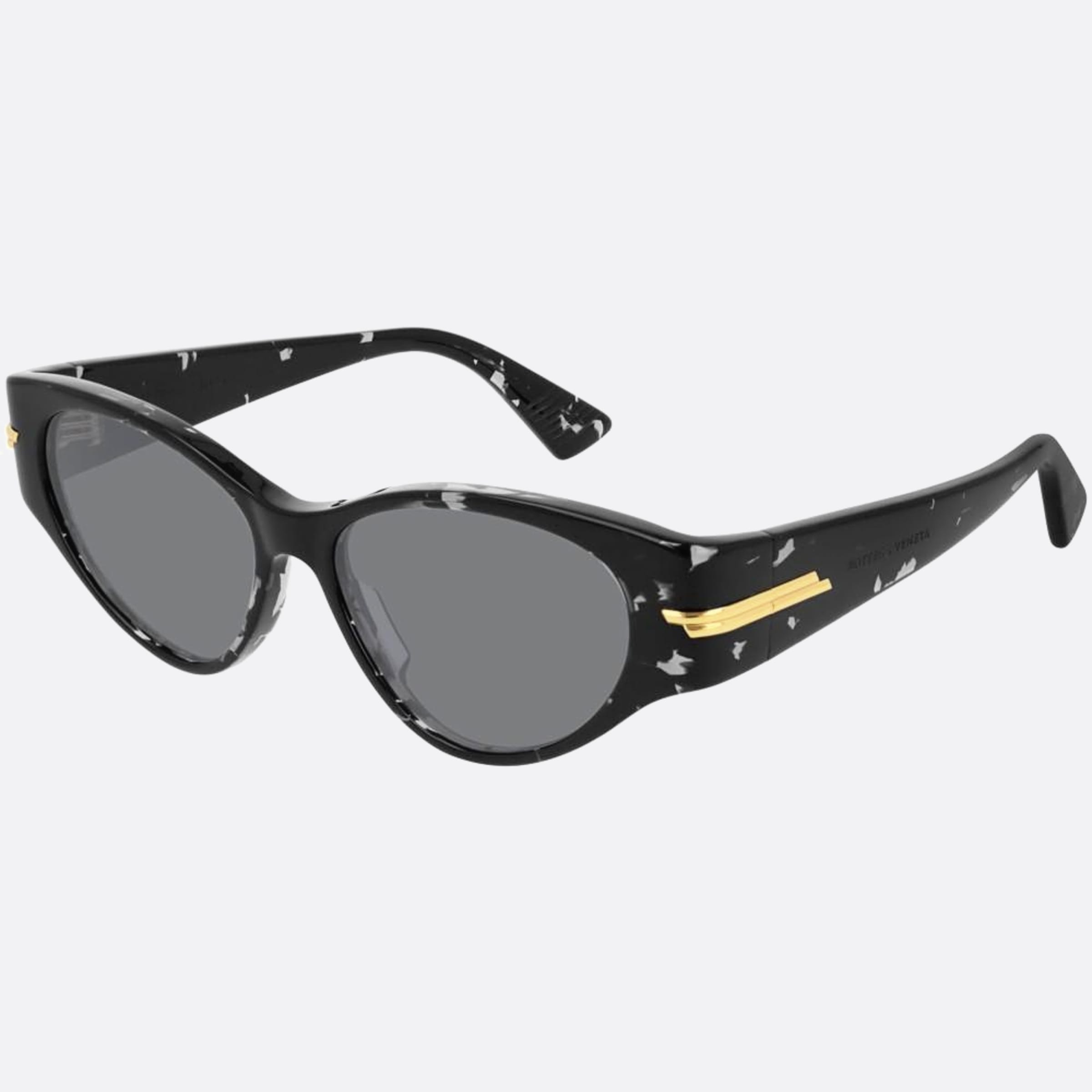 Bottega 55mm Veneta Grey Cat Eye Women Sunglasses - Side View
