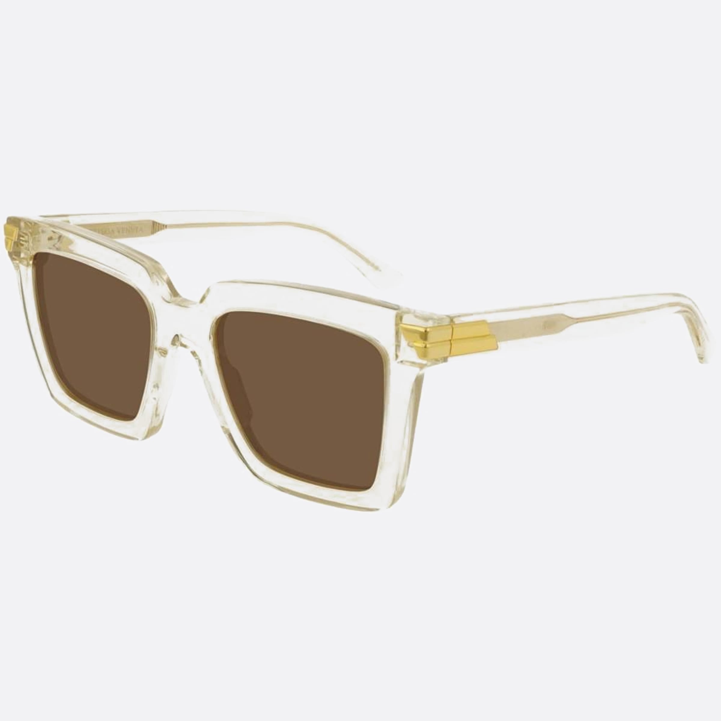 Bottega 53mm Veneta Transparent Butterfly Woman Sunglasses - Side View