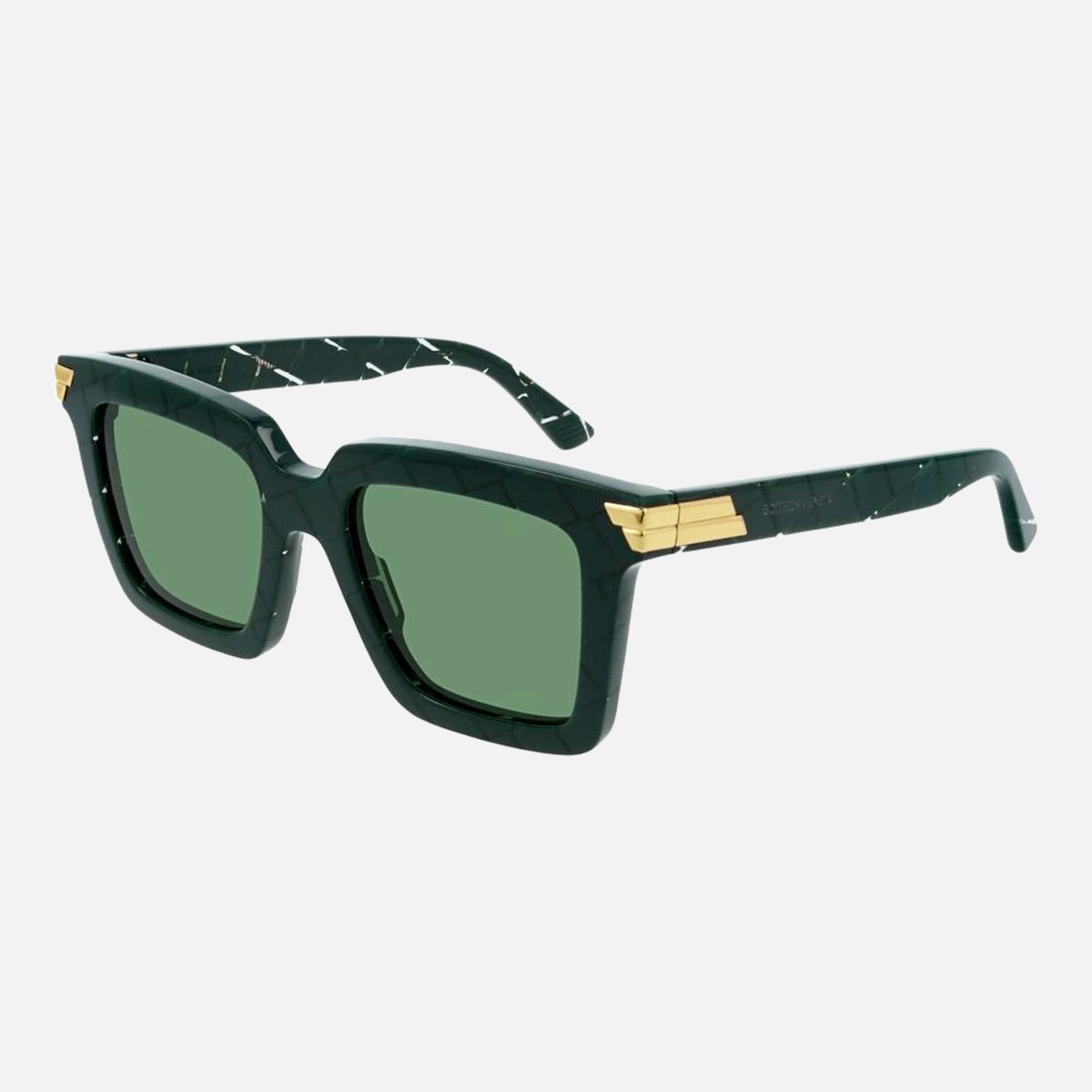 Bottega 53mm Veneta Green Butterfly Woman Sunglasses - Side View
