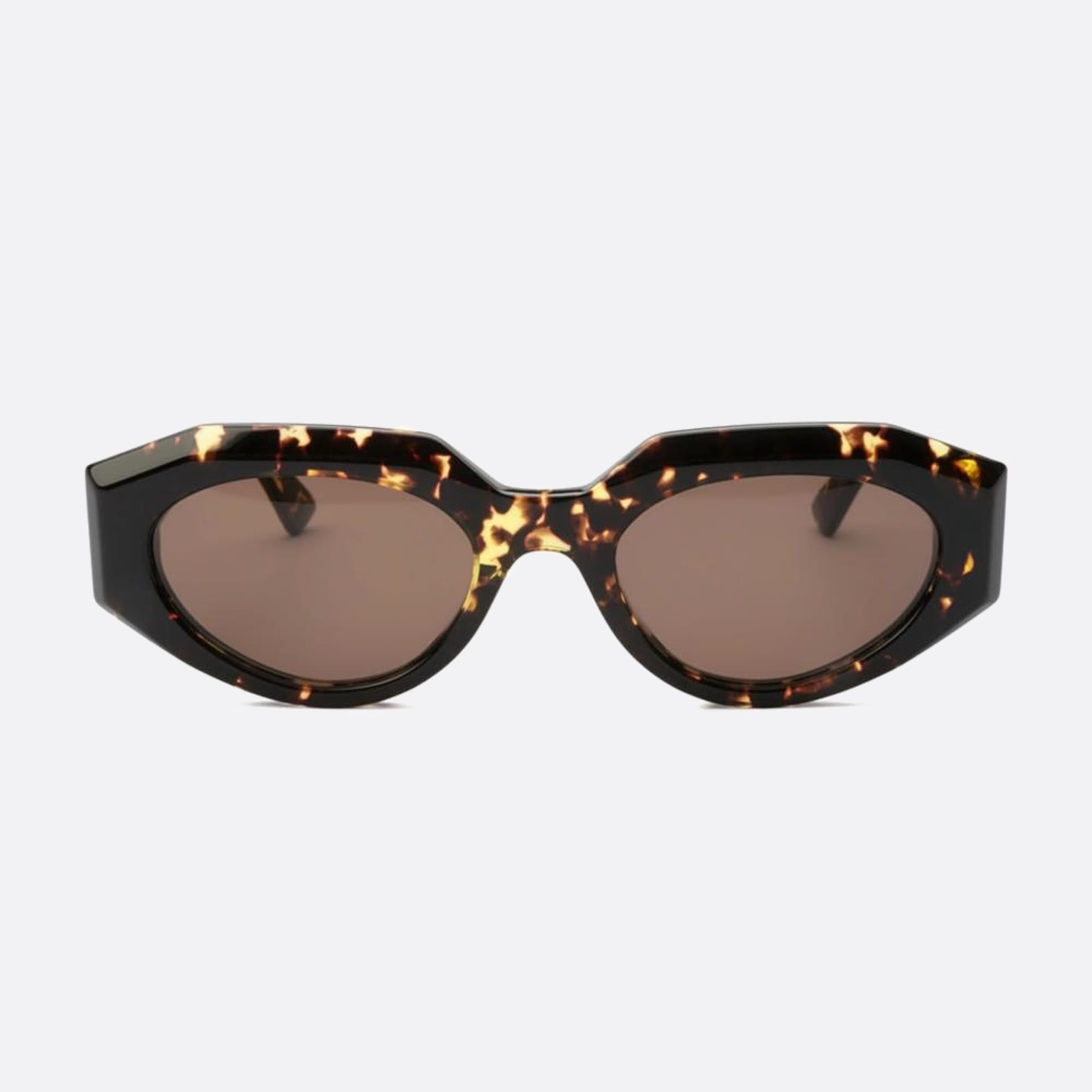 Bottega 52mm Veneta Havana Geometric Woman Sunglasses - Main View