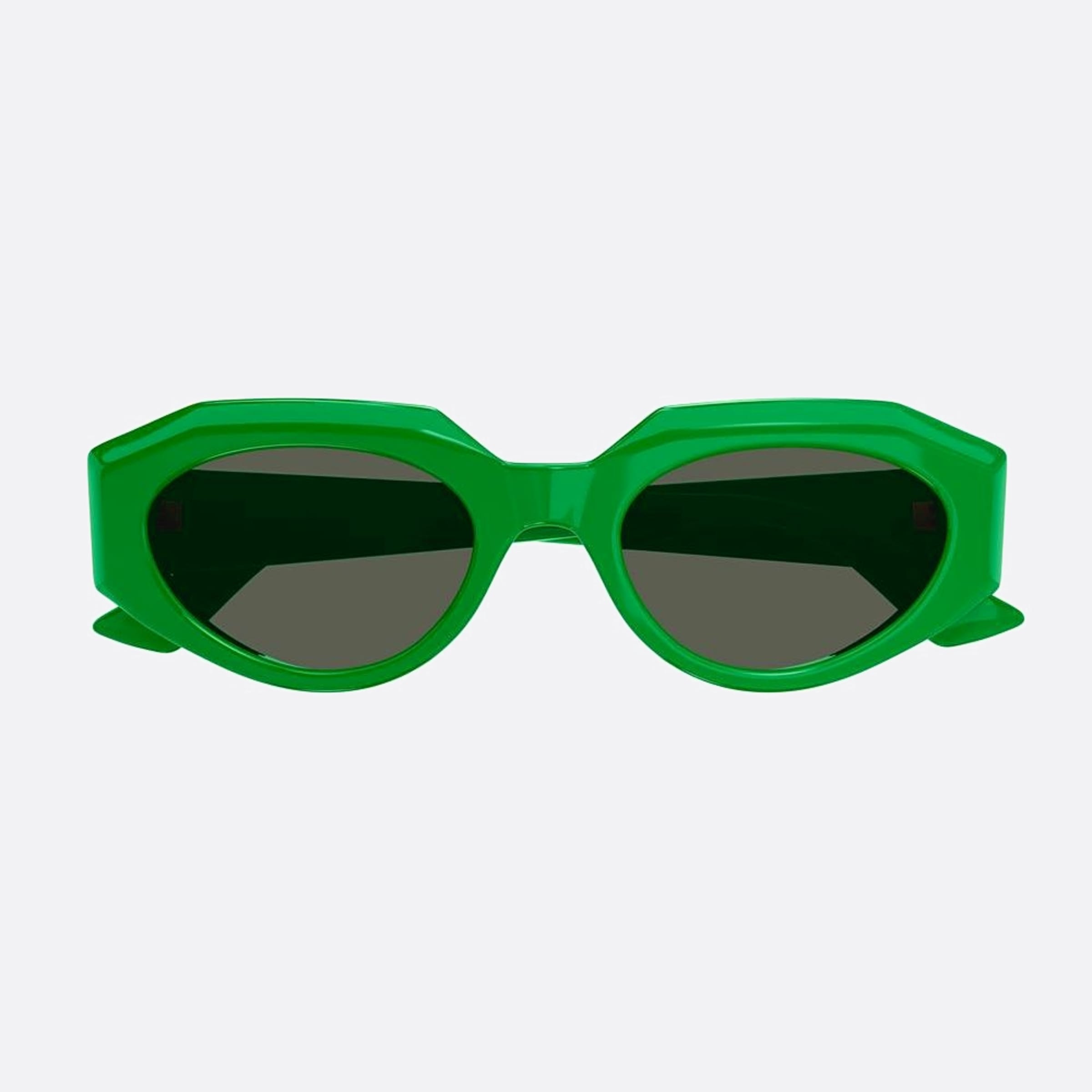 Bottega 52mm Veneta Green Geometric Woman Sunglasses - Main View