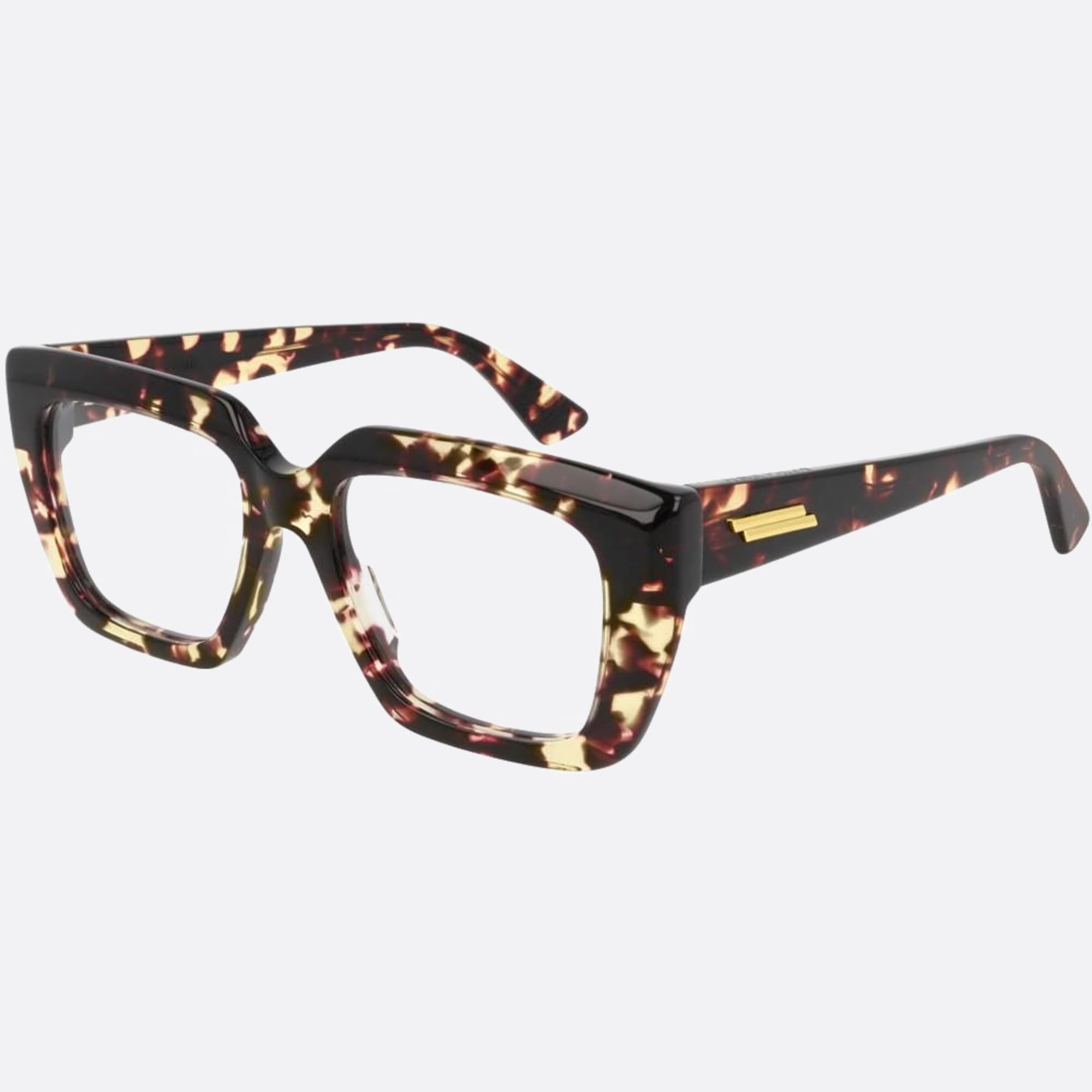 Bottega 52mm Veneta Havana Geometric Woman Eyeglasses - Side View