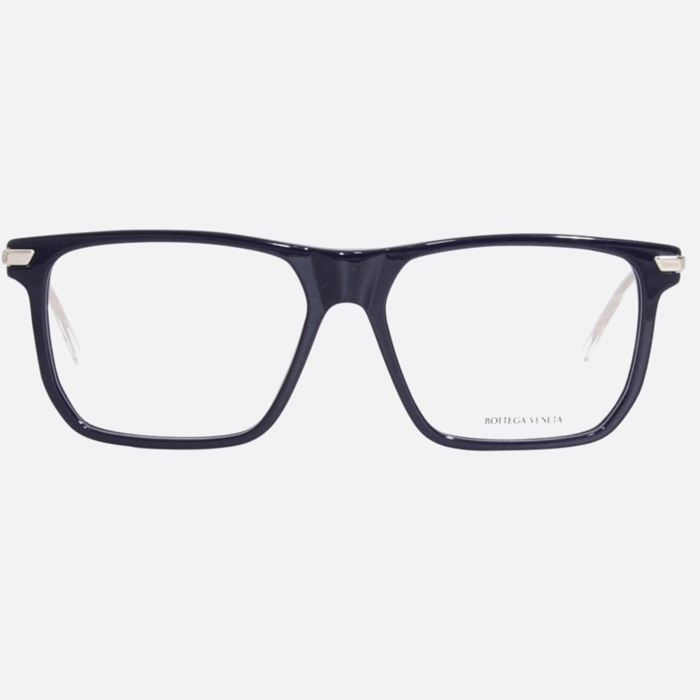 Bottega 56mm Veneta Black Geometric Man Eyeglasses - Main View