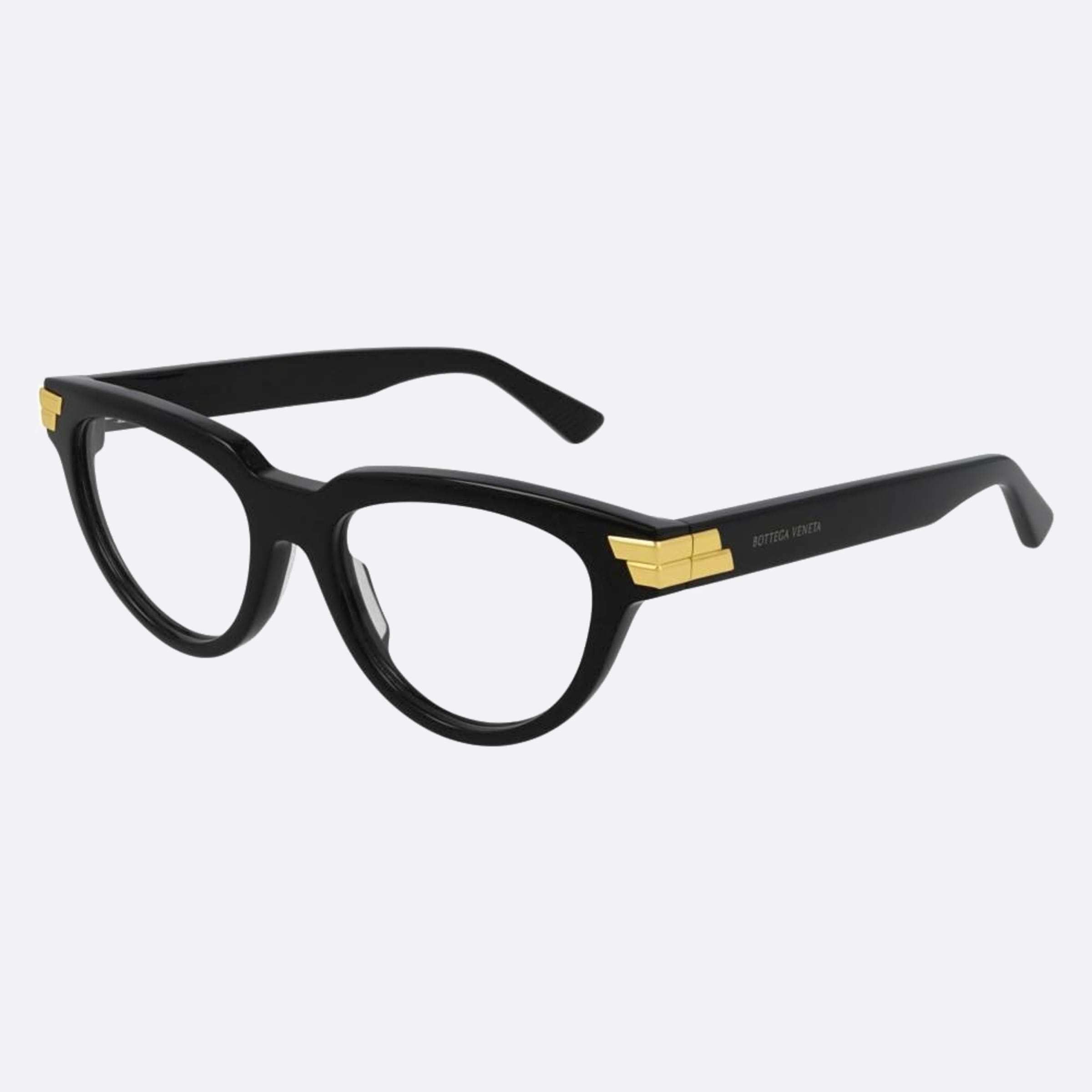 Bottega 52mm Veneta Black Cat Eye Women Eyeglasses - Side View