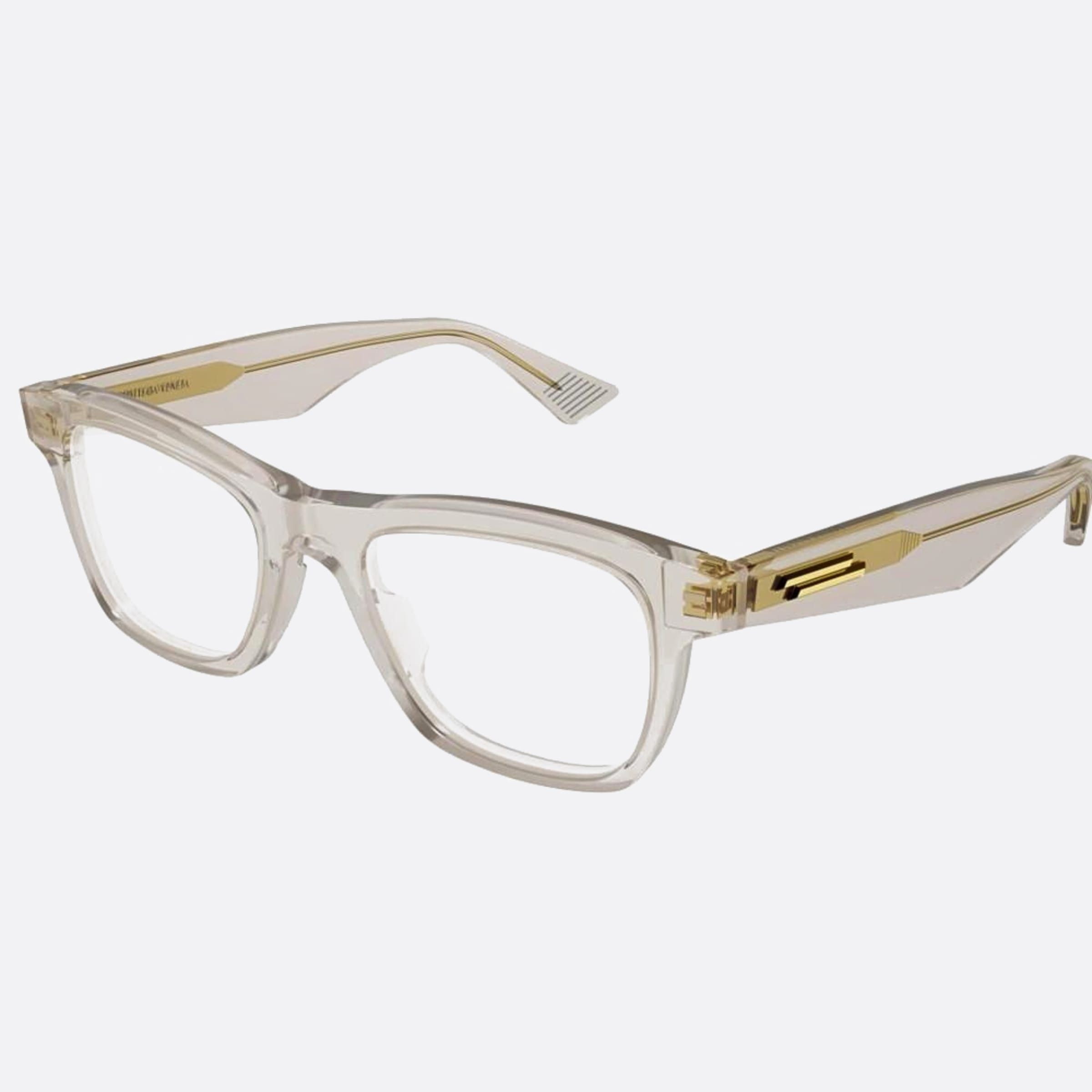 Bottega 51mm Veneta Brown Squared Man Eyeglasses - Side View