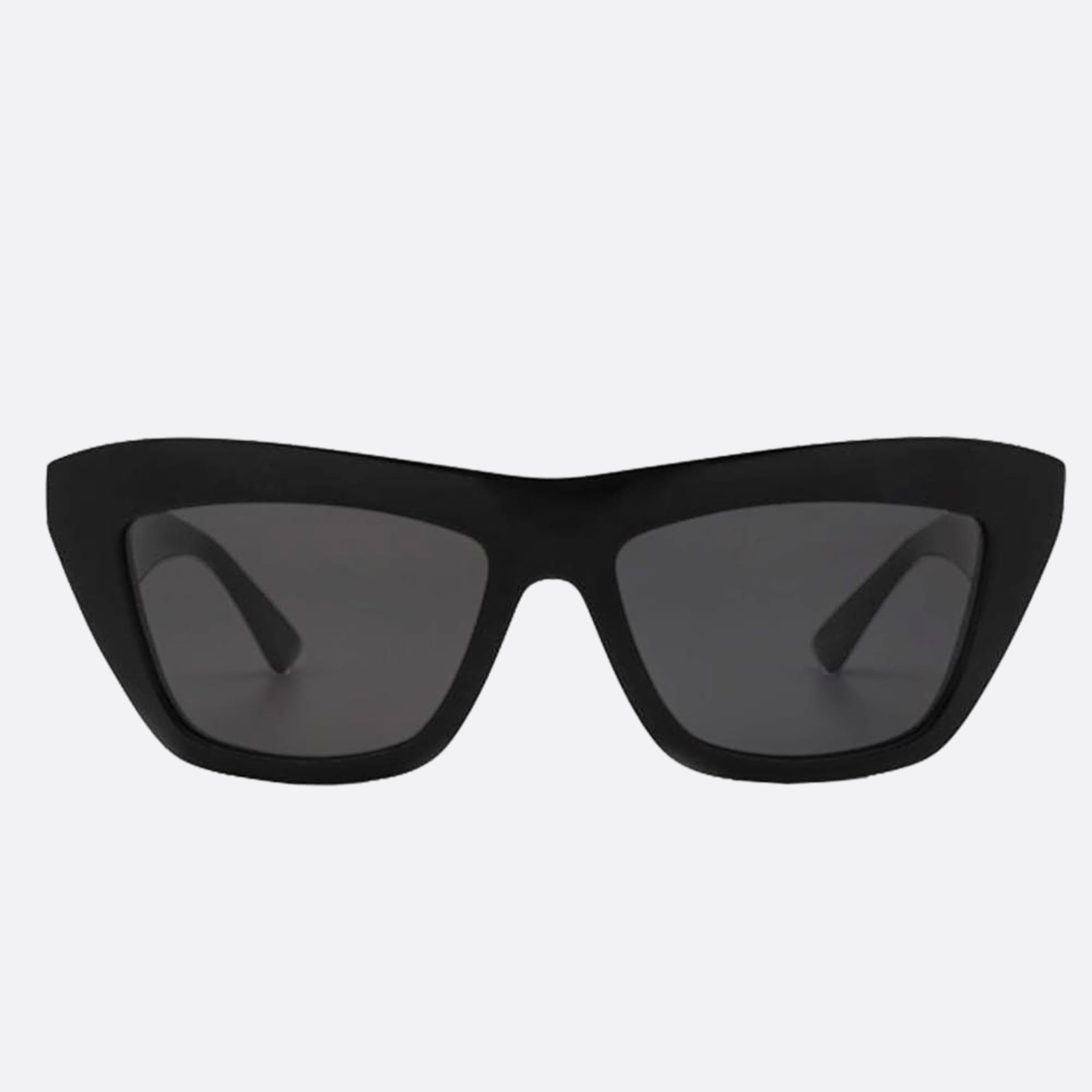Bottega 55mm Veneta Black Geometric Unisex Sunglasses - Main View