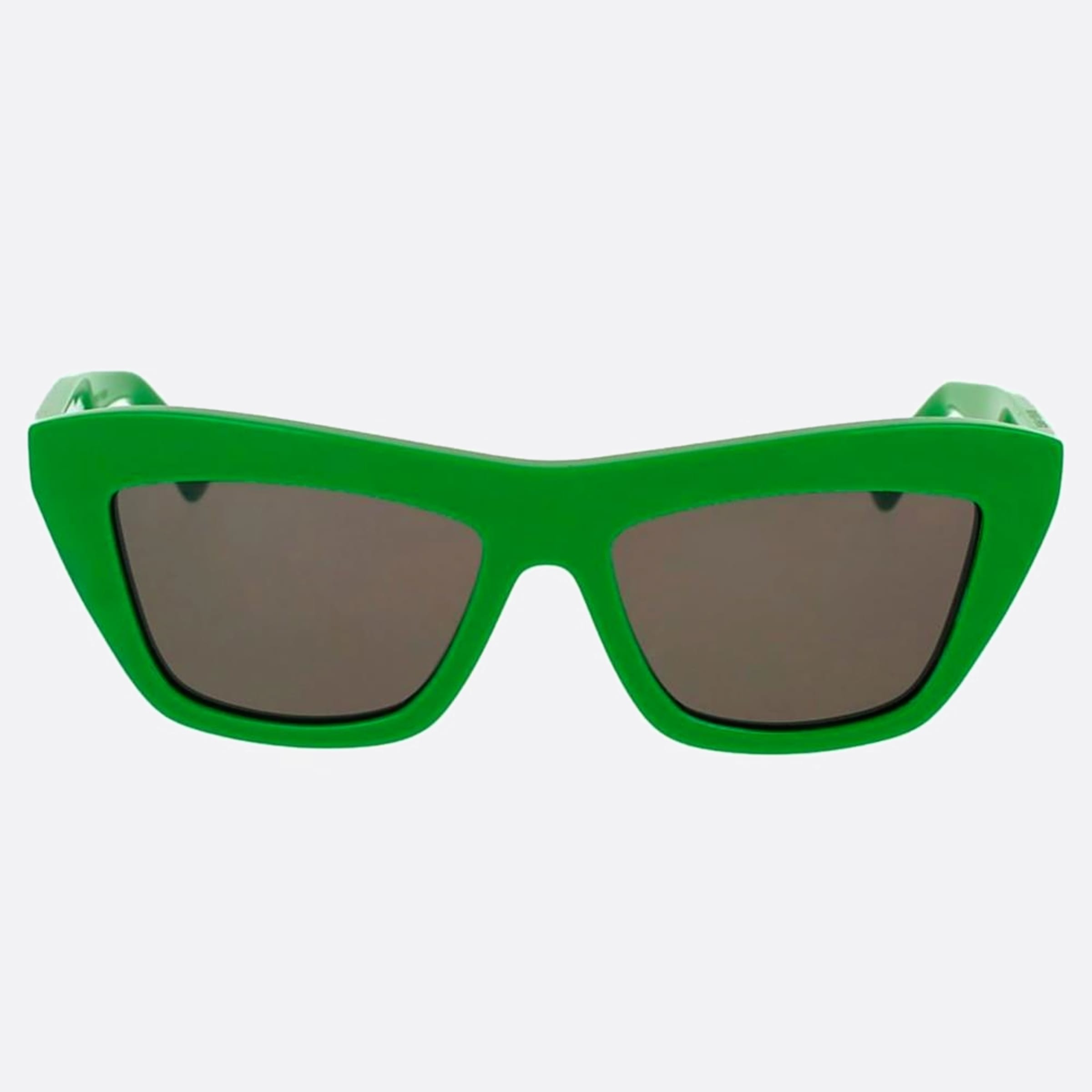 Bottega 55mm Veneta Green Geometric Unisex Sunglasses - Main View