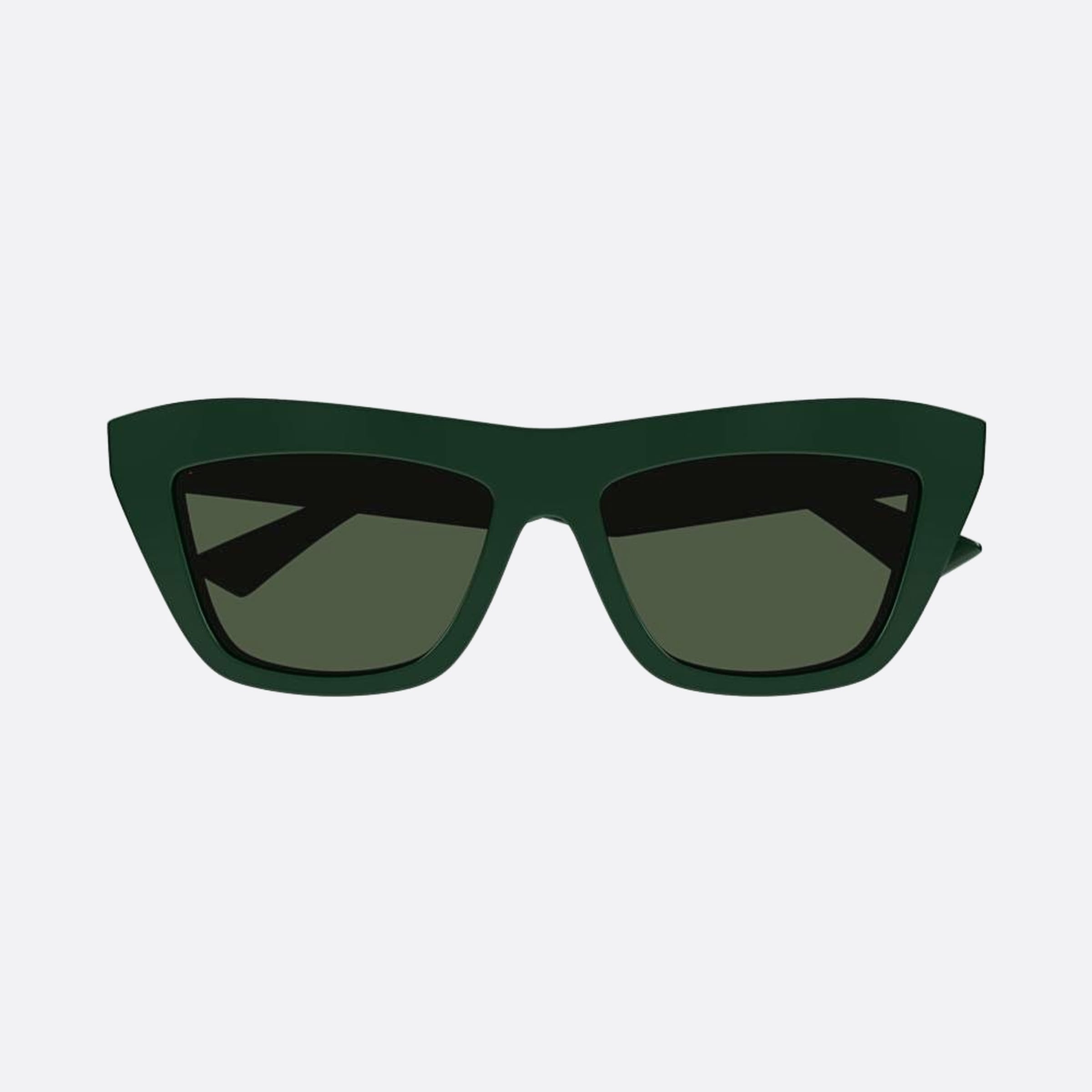 Bottega 55mm Veneta Gngn Green Geometric Unisex Sunglasses - Main View